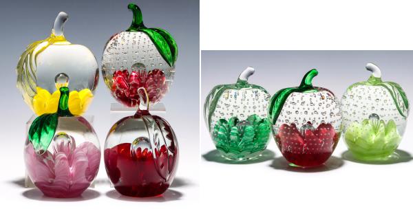 SEVEN ST. CLAIR FIGURAL APPLE ART GLASS