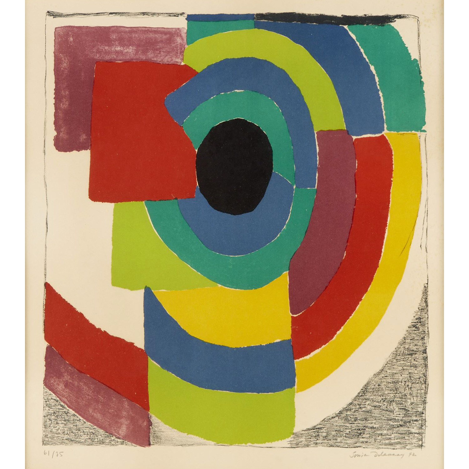 SONIA DELAUNAY, COLOR LITHOGRAPH,