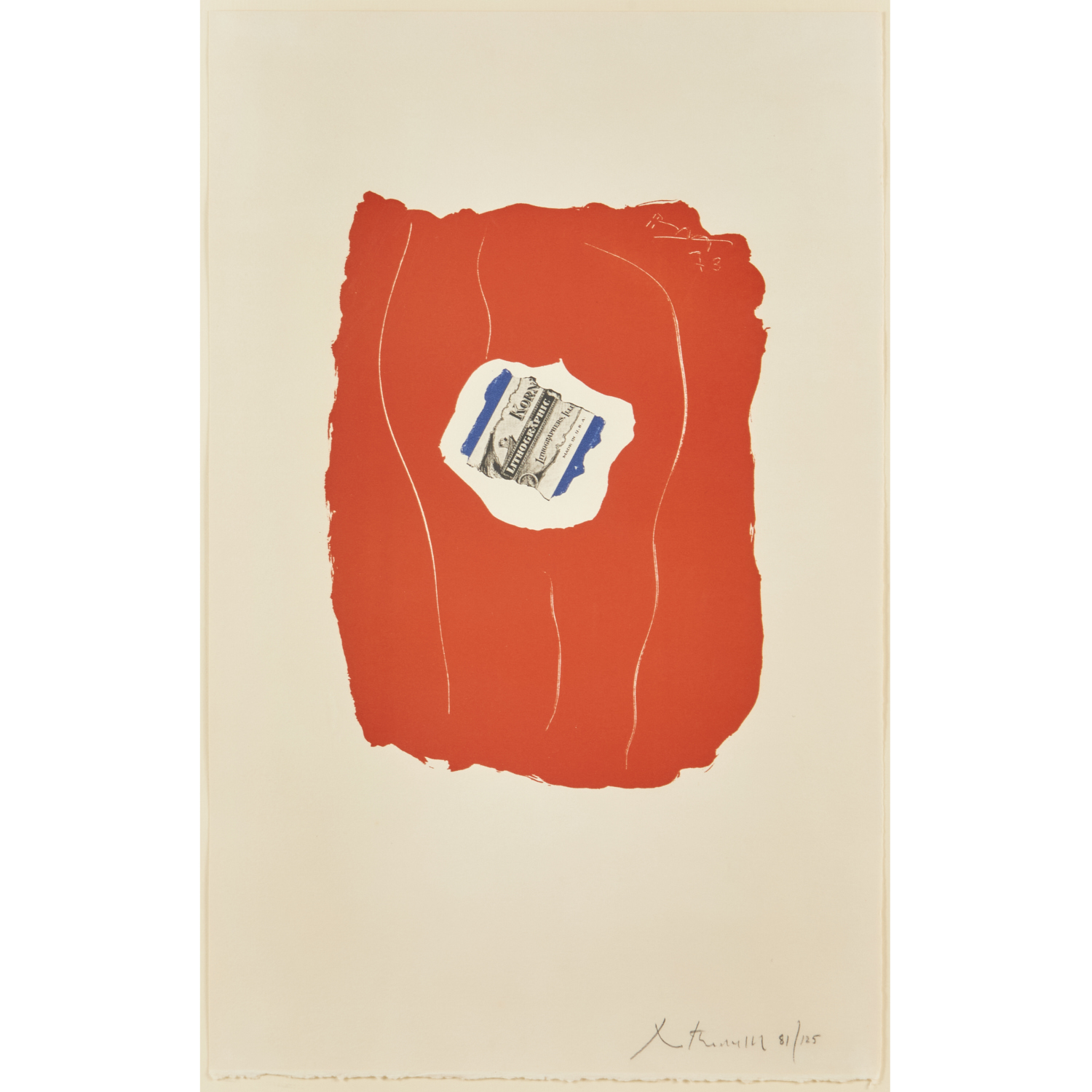 ROBERT MOTHERWELL, SIGNED LITHOGRAPH,