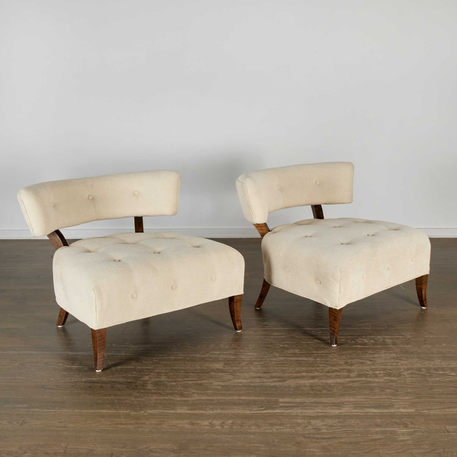 PAIR BILLY HAINES STYLE TUFTED