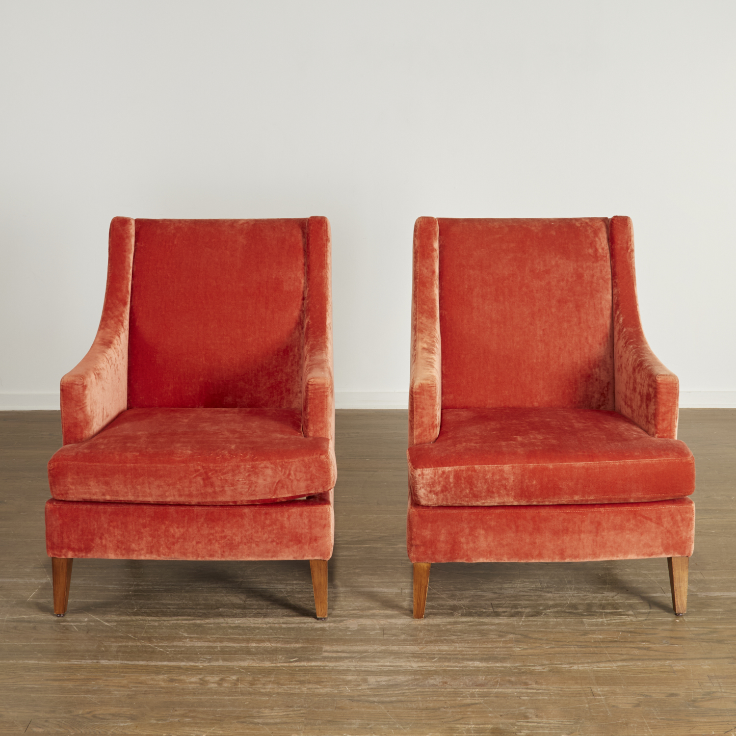 PAIR FRENCH DECO STYLE LOUNGE CHAIRS