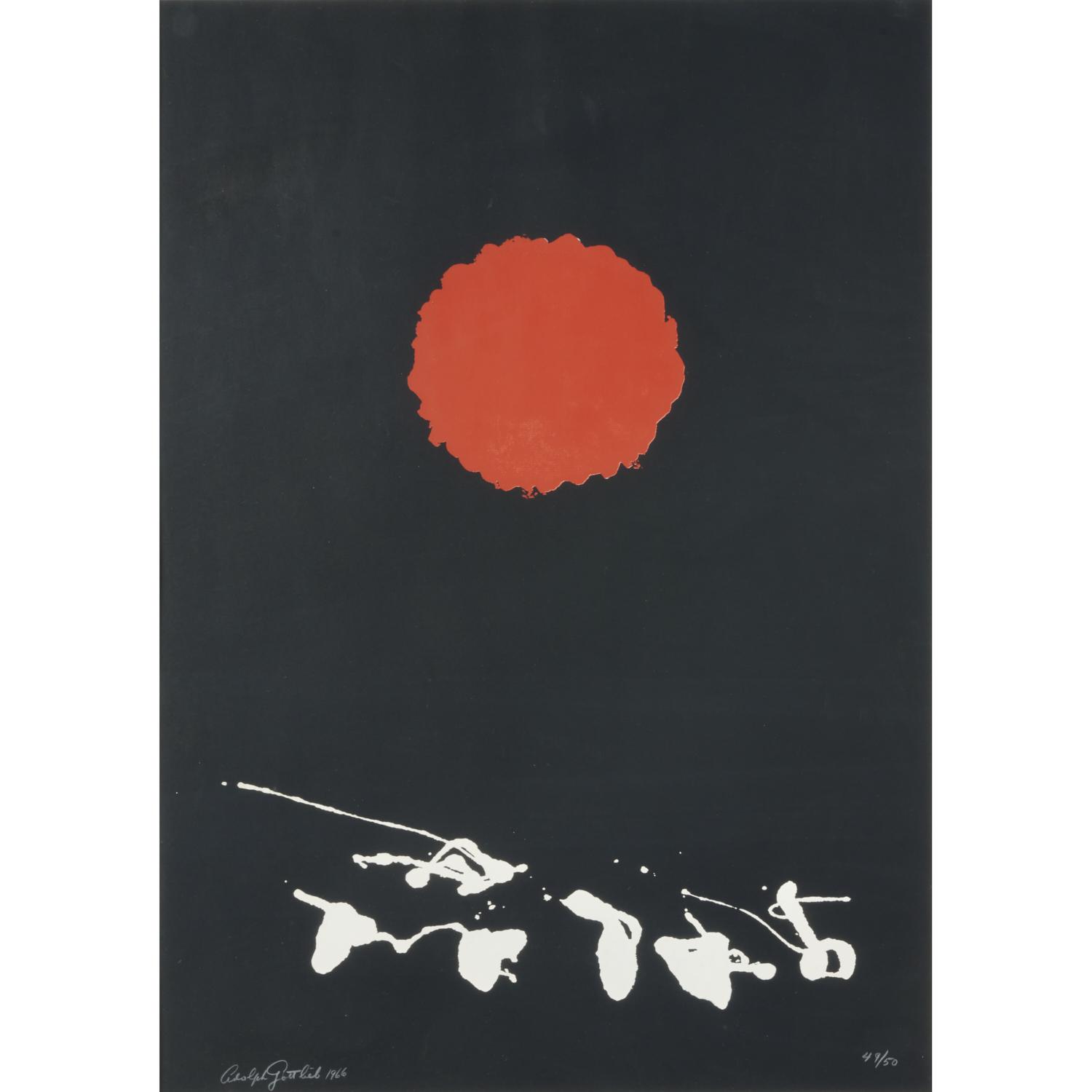 ADOLPH GOTTLIEB TWO COLOR LITHOGRAPH  3c255d