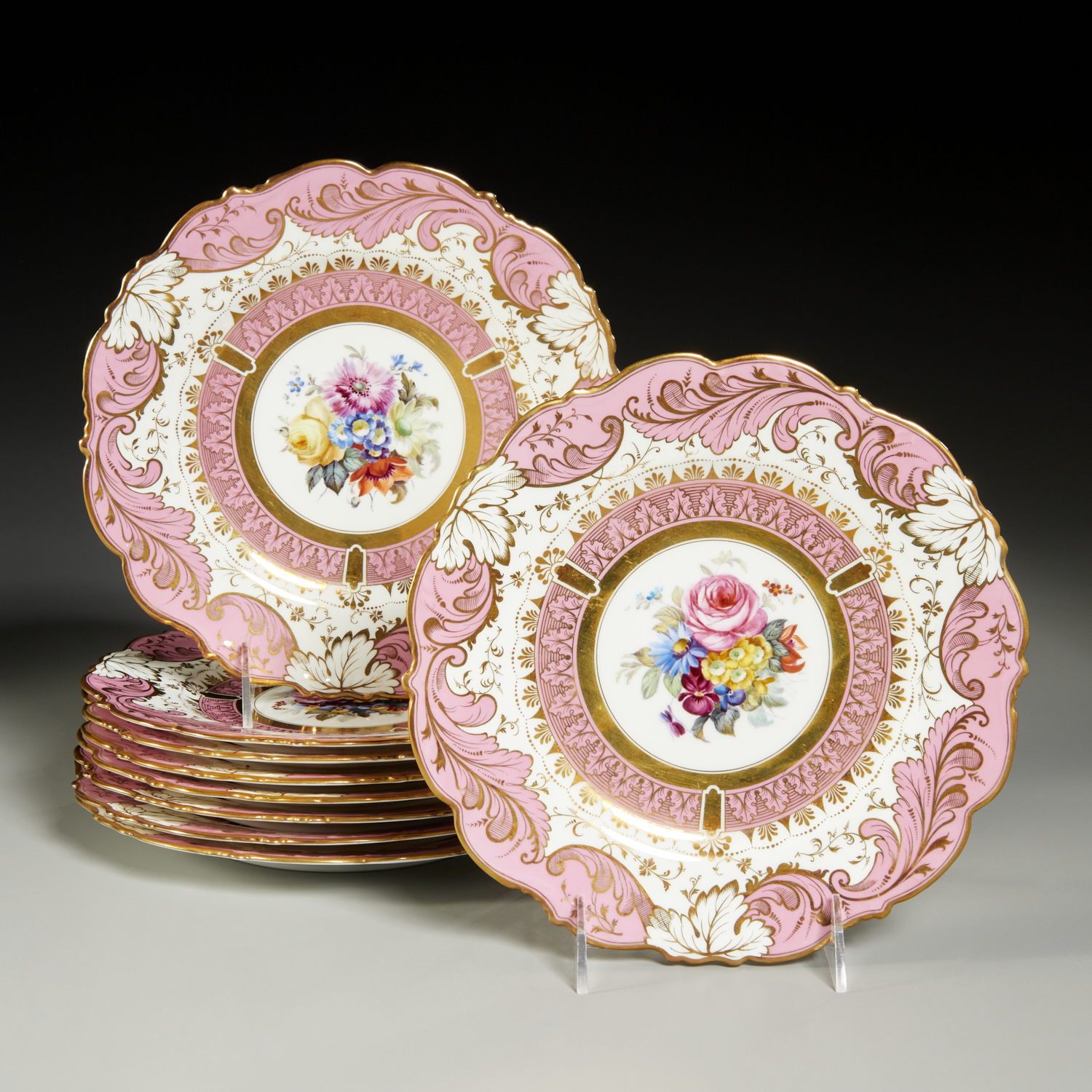 SET CAULDON HAND PAINTED AND GILT 3c25c4