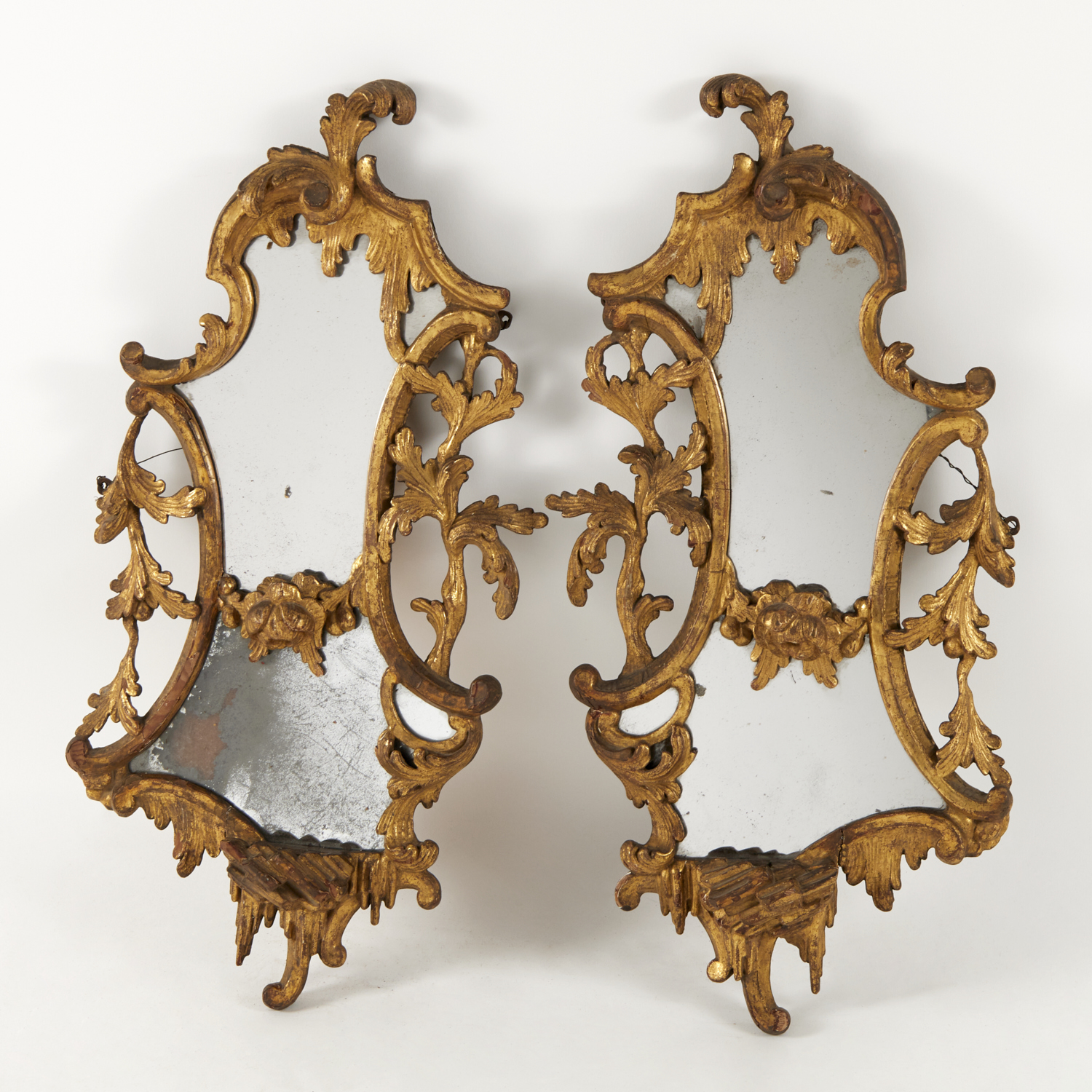 PAIR GEORGE III GILTWOOD MIRRORS 3c25ee