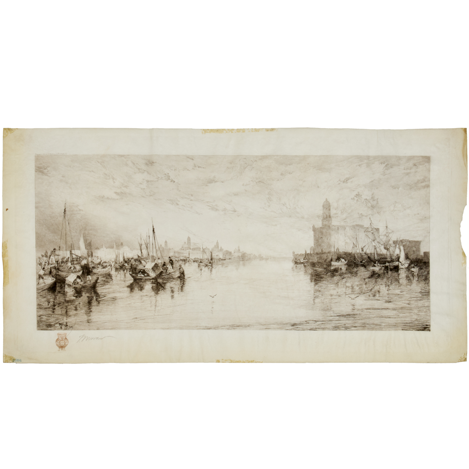 THOMAS MORAN SIGNED ETCHING ON 3c2625