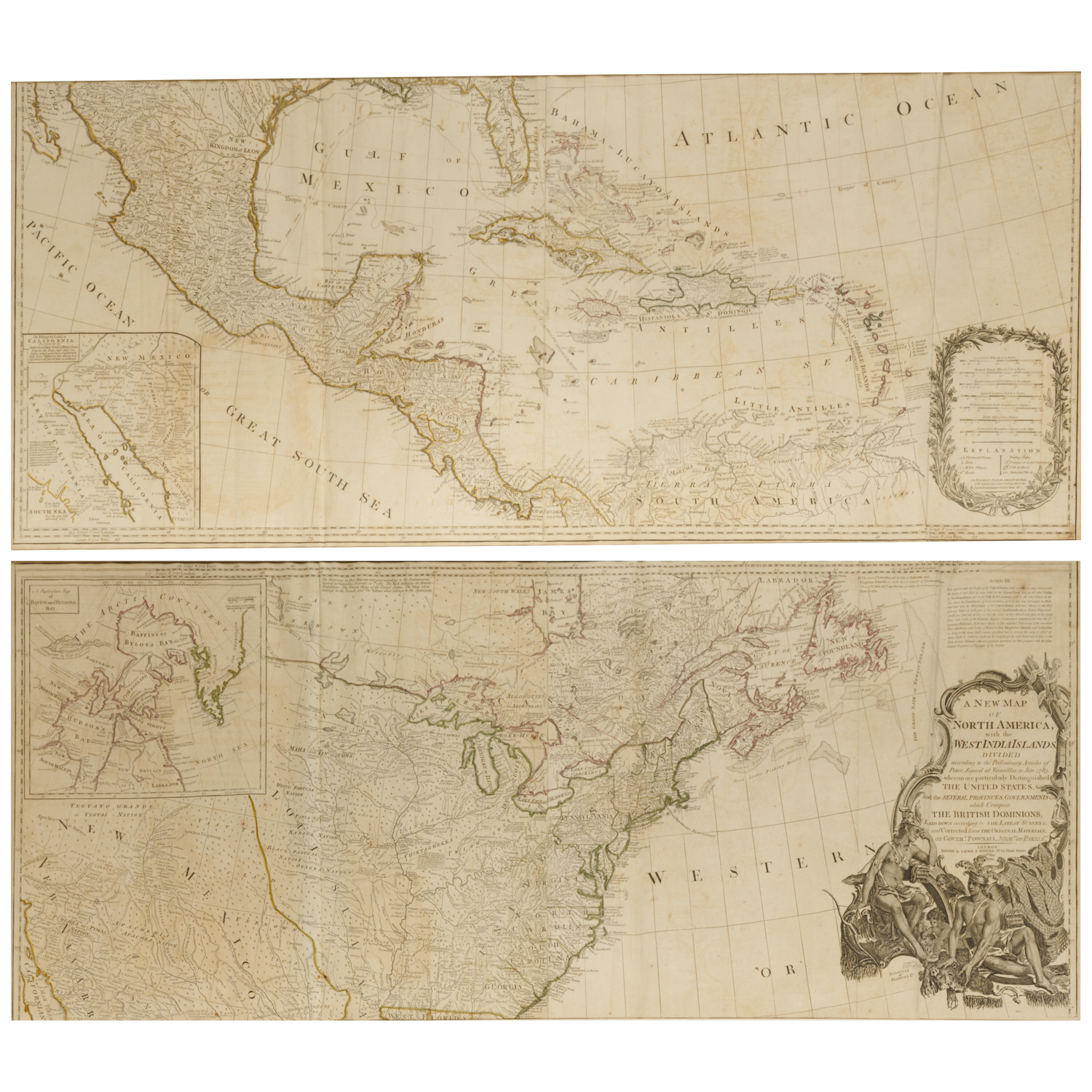 POWNALL S NEW MAP OF NORTH AMERICA  3c265e