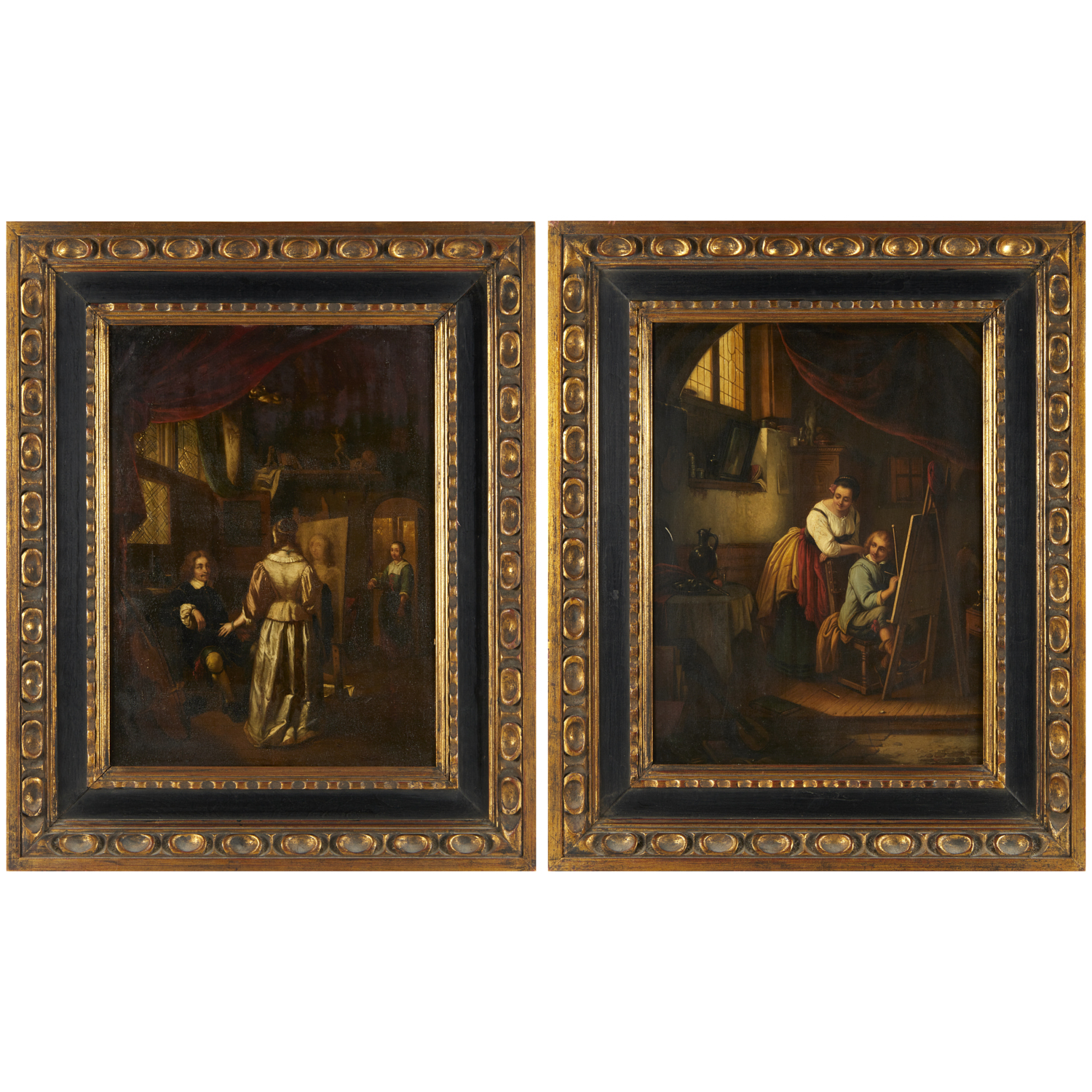 G. LYDEN, PAIR PAINTINGS, ARTIST'S