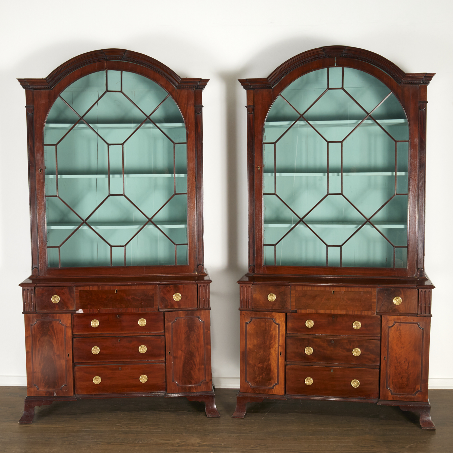 PAIR ANTIQUE GEORGIAN STYLE SECRETARY 3c26b1