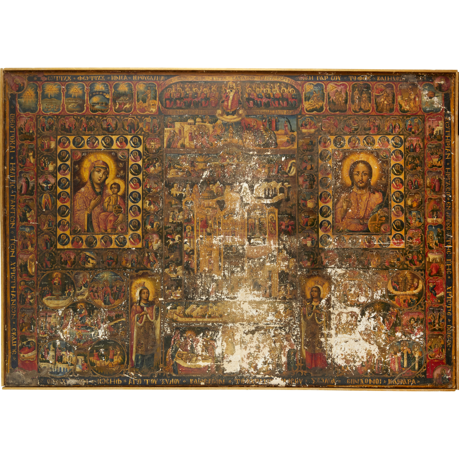 MONUMENTAL 18TH C EPITAPHIOS ICON  3c26ce