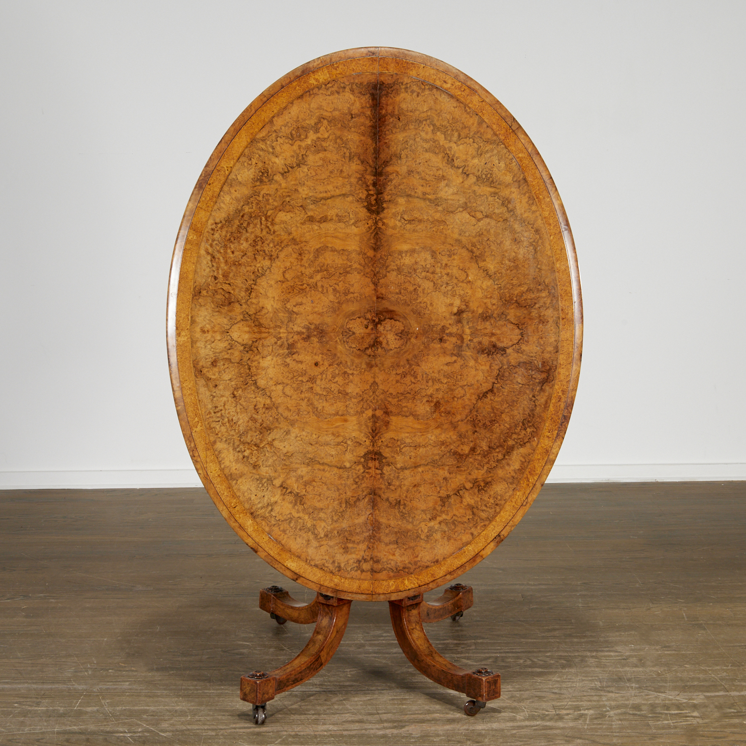 VICTORIAN INLAID BURR WALNUT BREAKFAST