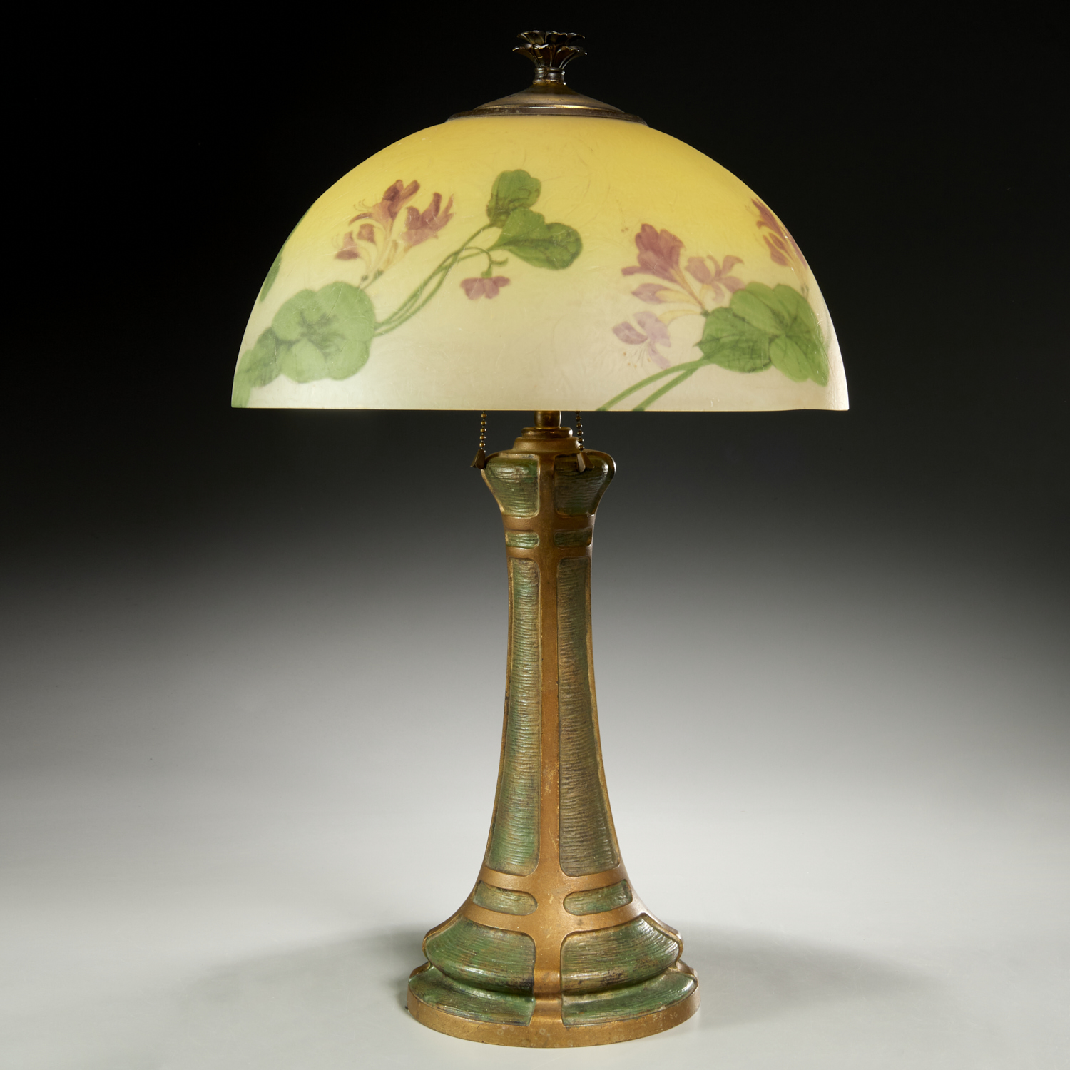 HANDEL REVERSE PAINTED TABLE LAMP c.