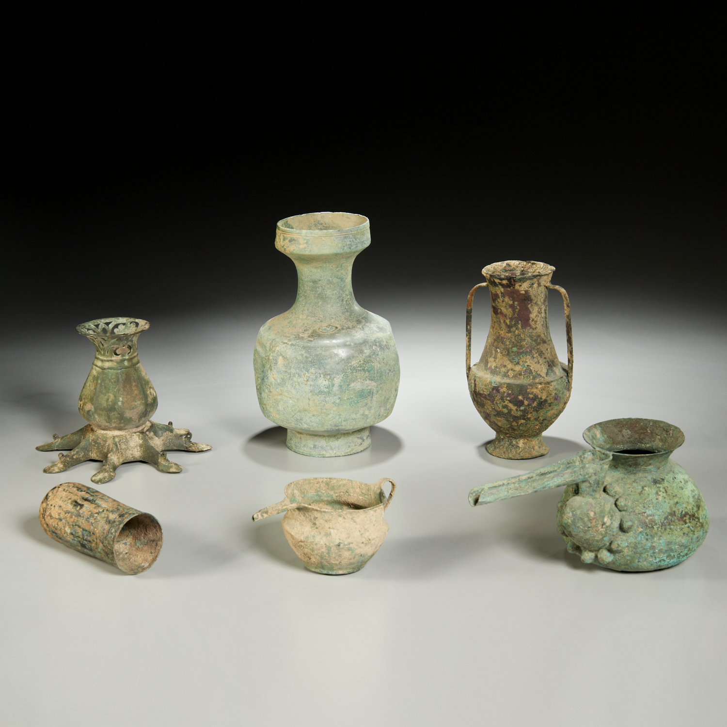 (6) ANCIENT NEAR EASTERN BRONZE VESSELS