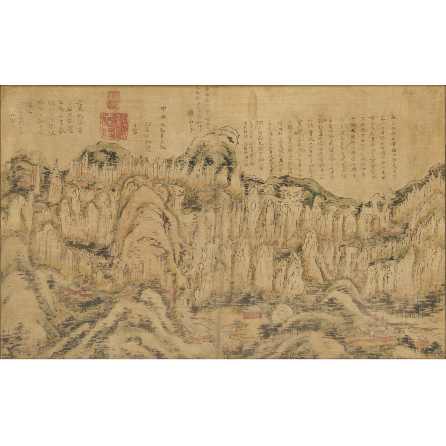 CHINESE SCHOOL SILK SCROLL PAINTING 3c2721