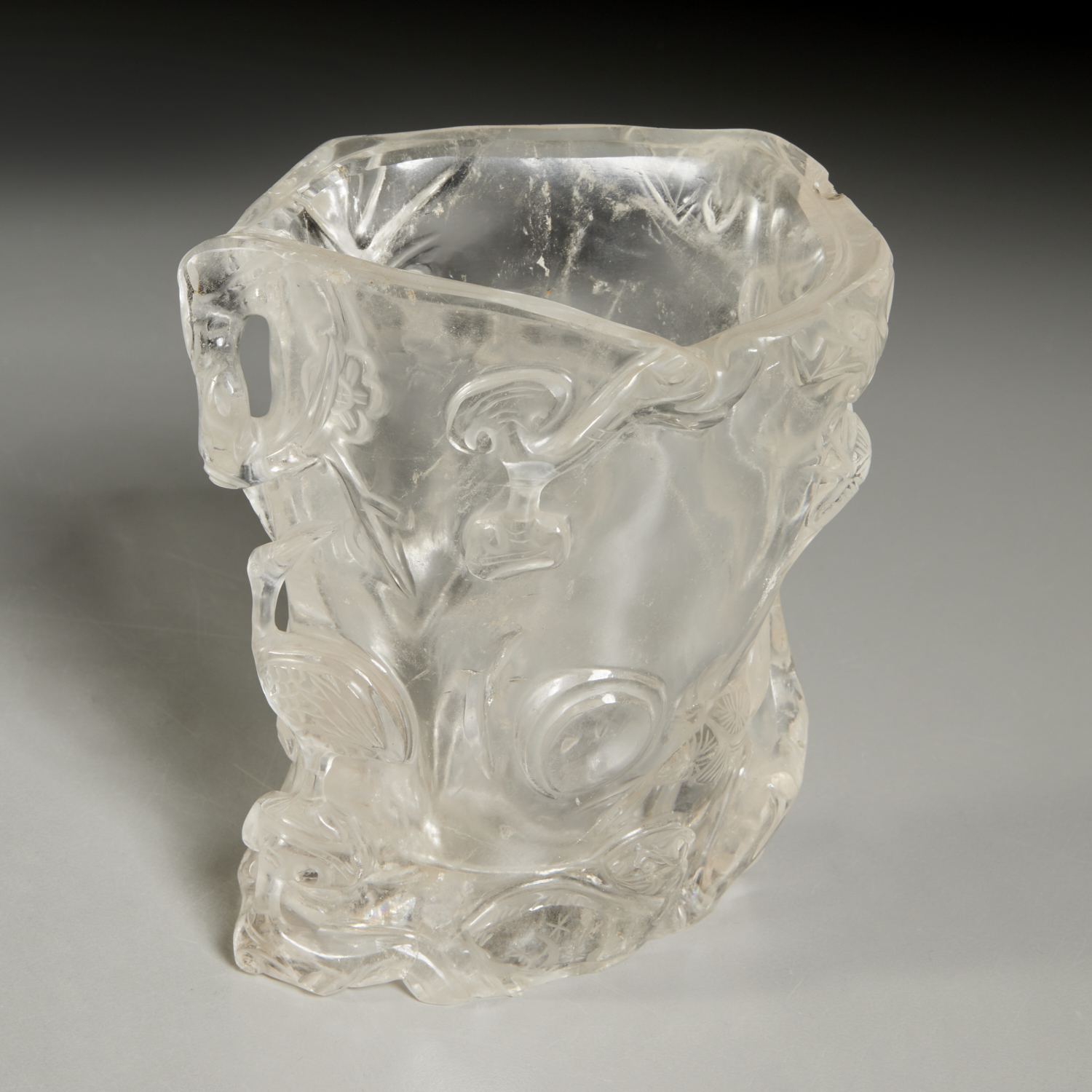 CHINESE CARVED ROCK CRYSTAL BRUSH 3c272b