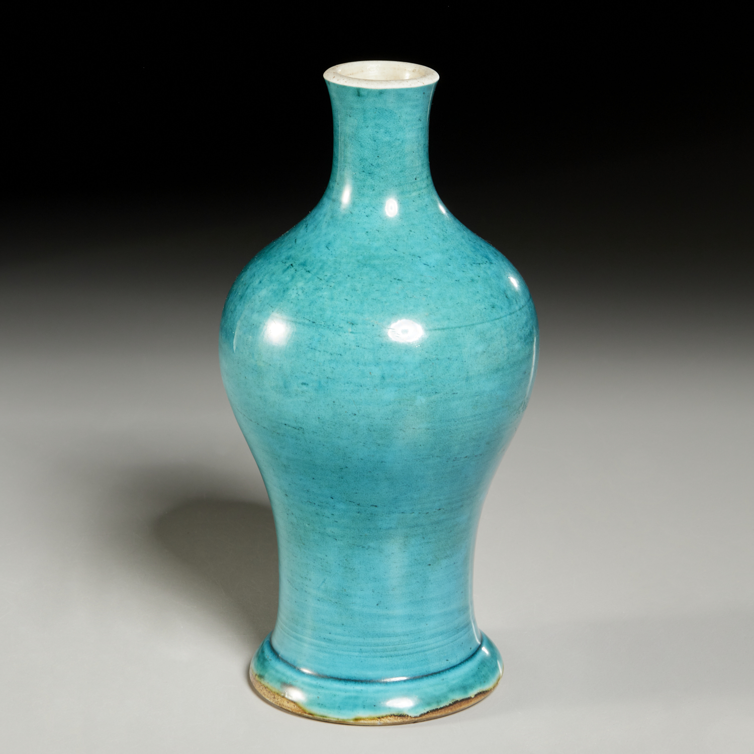 CHINESE TURQUOISE GLAZED BALUSTER