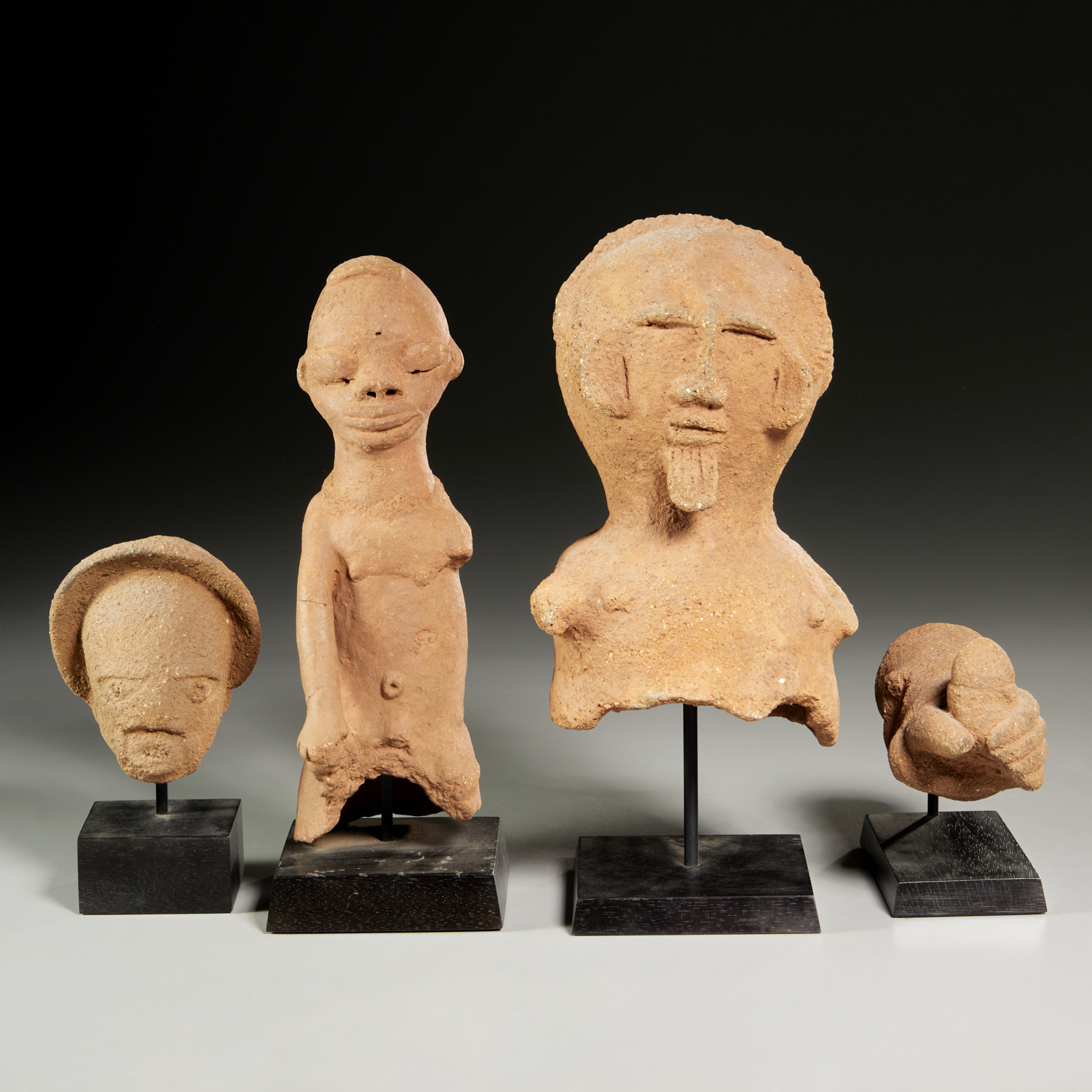 NOK CULTURE, (4) TERRACOTTA FIGURES