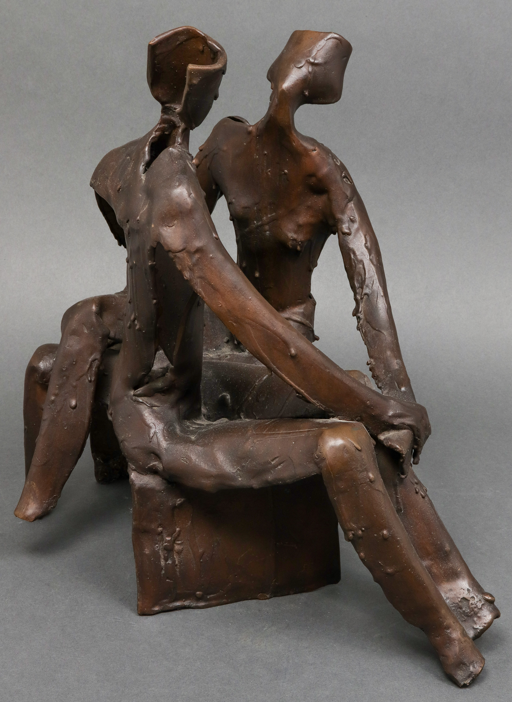 YEHIEL SHEMI BRONZE ABSTRACT FIGURAL