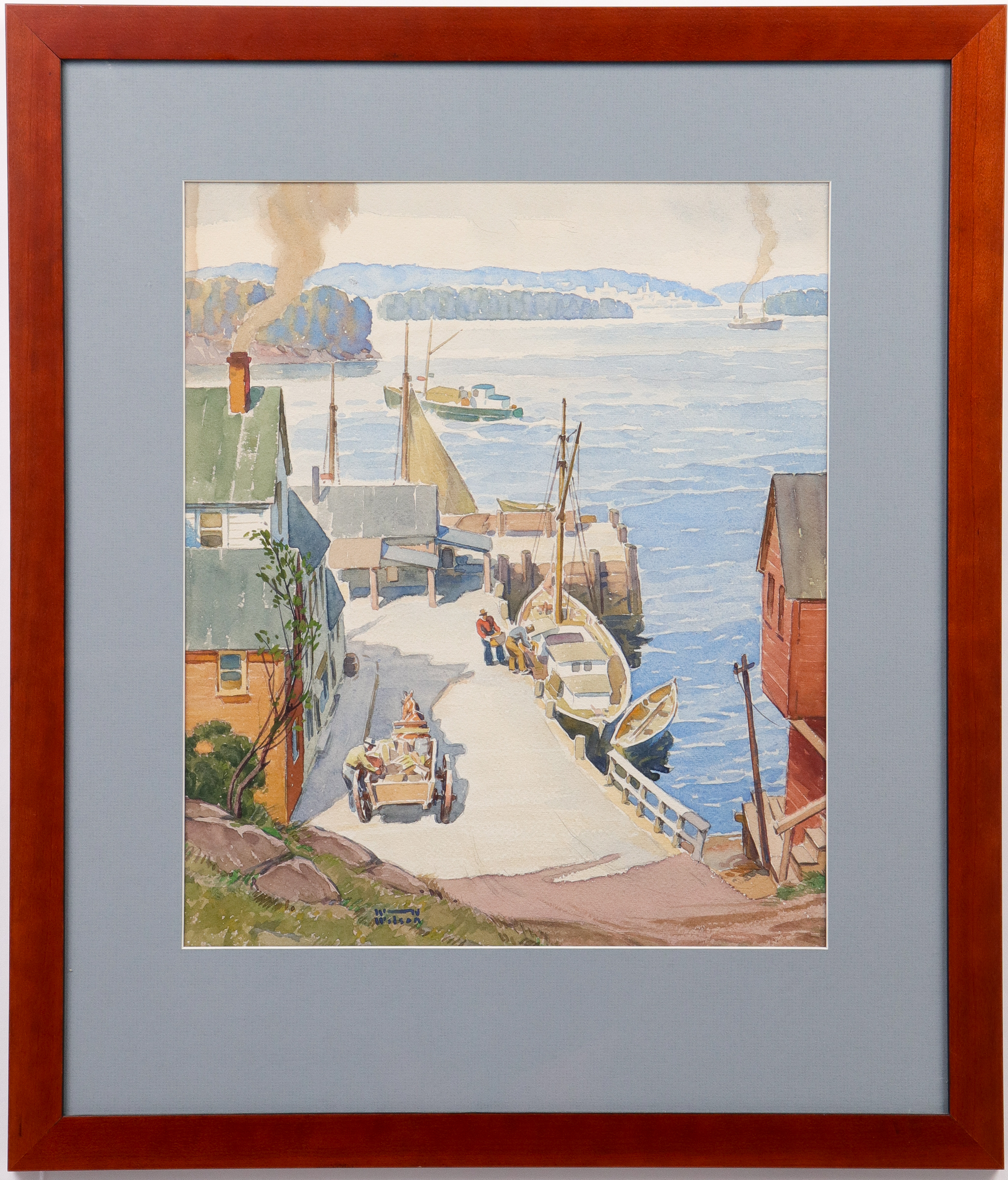 W. N. WILSON "BOATS AT THE DOCK"