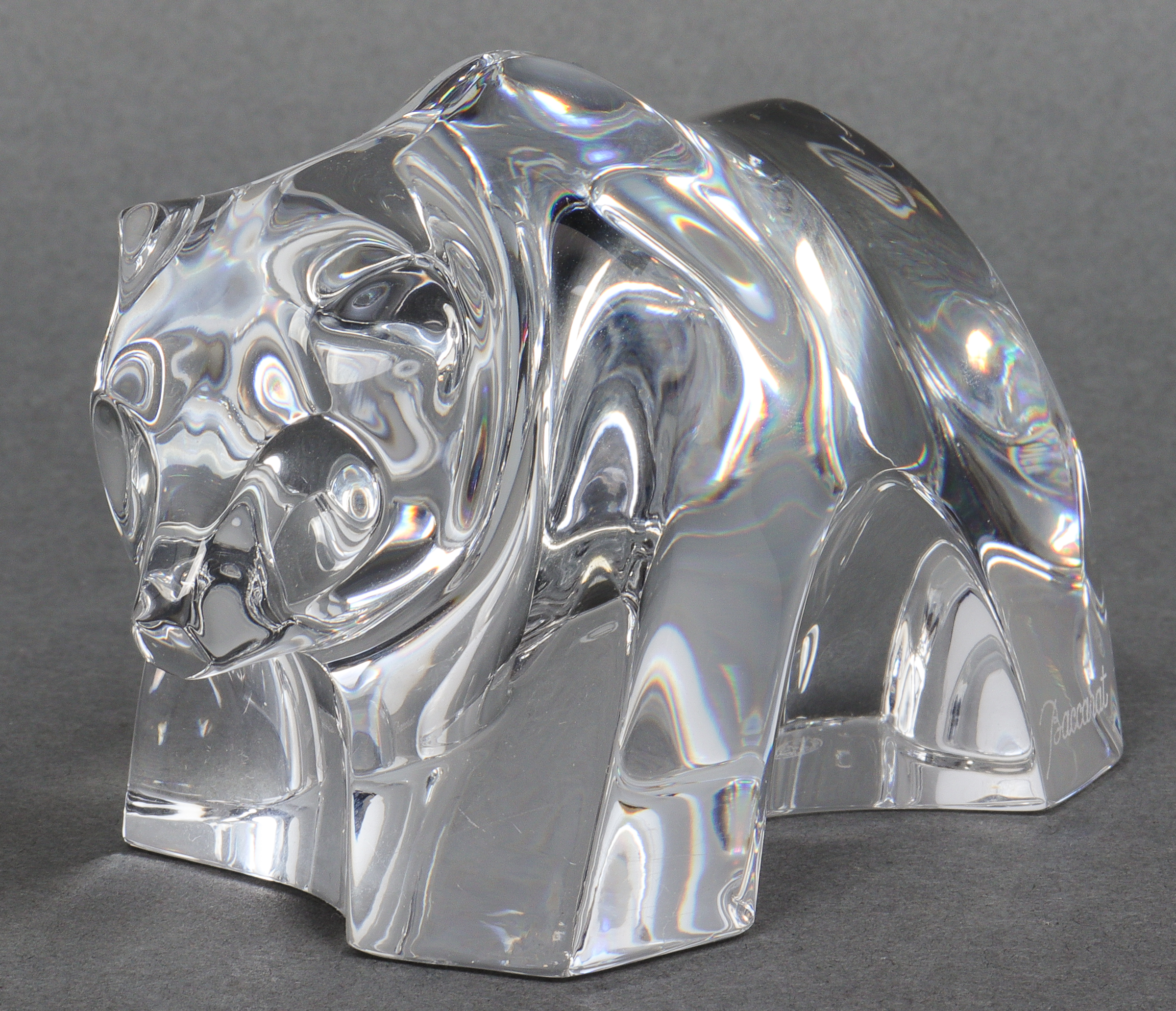 BACCARAT CRYSTAL BEAR FIGURAL SCULPTURE 3c2926