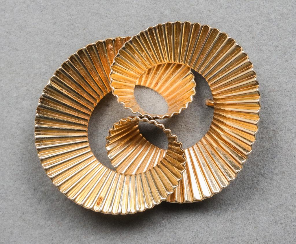 TIFFANY & CO. 14K MID-CENTURY SWIRL