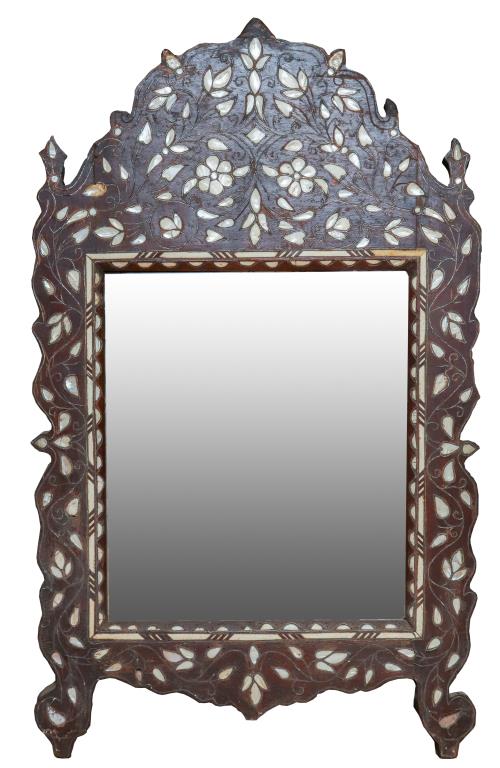 ANGLO-INDIAN SHELL INLAID FRAMED