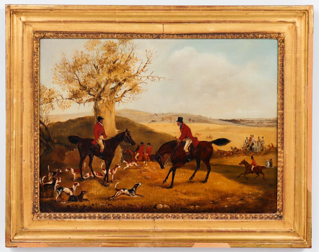 19TH C. ENGLISH HUNT SCENE "THE