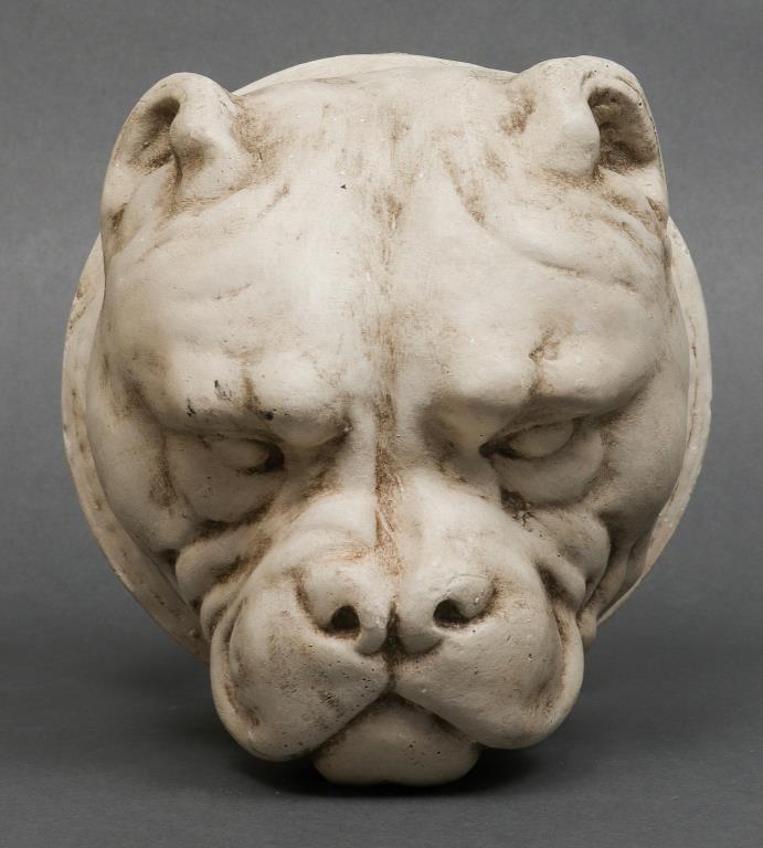 ENGLISH BULLDOG HEAD PLASTER WALL