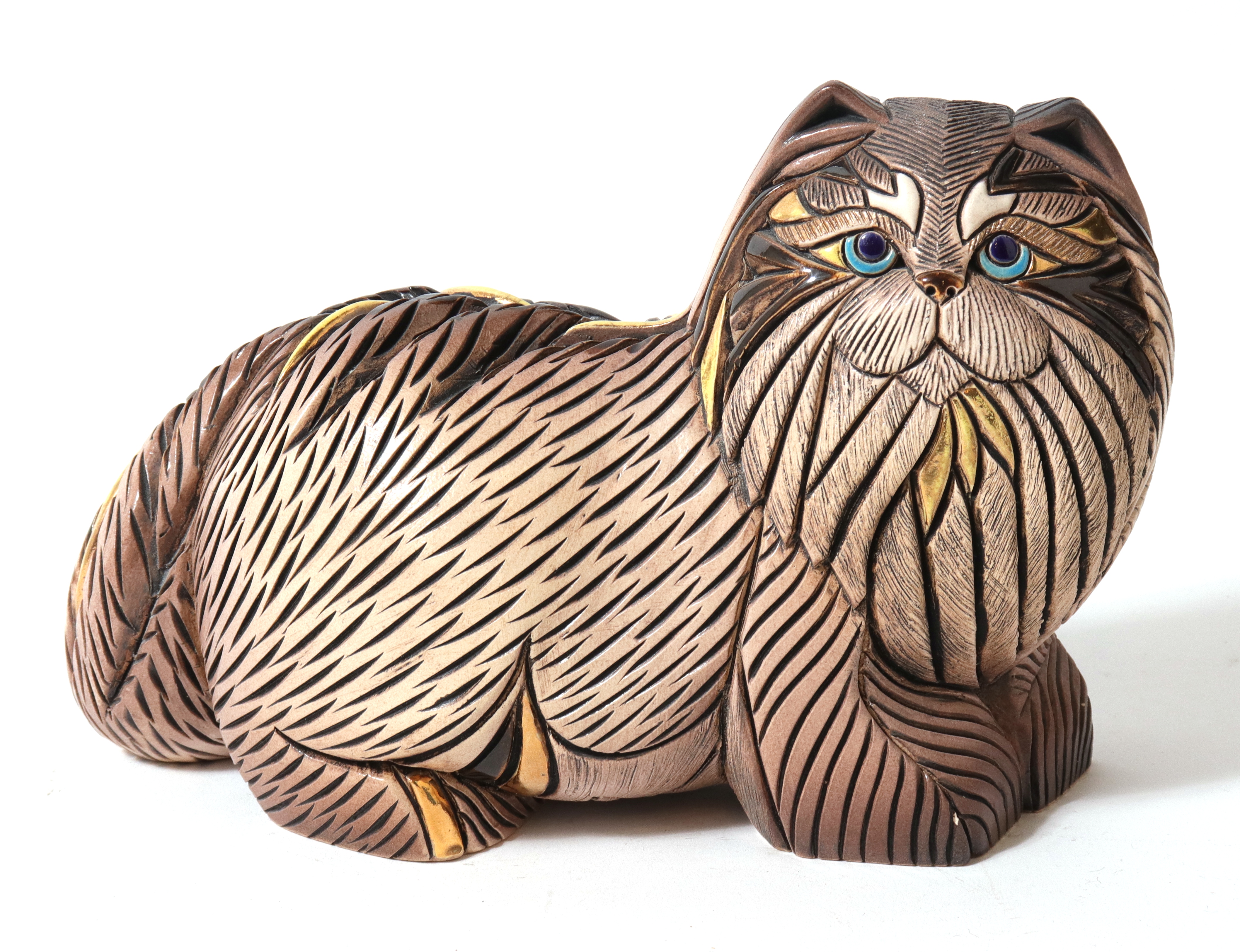 MODERN ART POTTERY CAT SCULPTURE 3c2a49