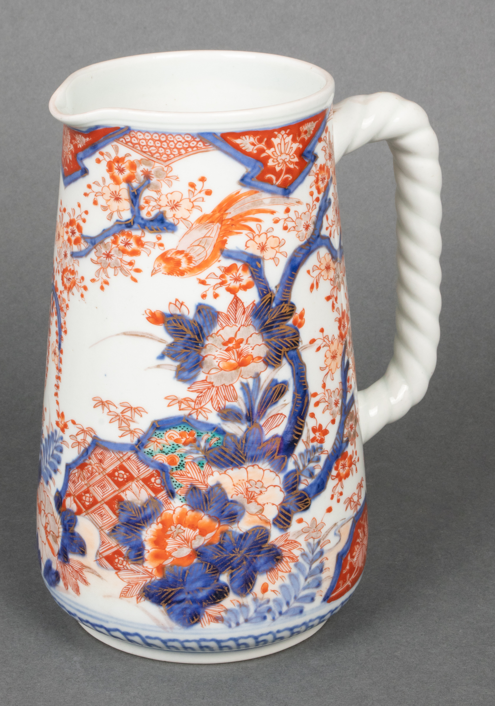 ENGLISH IMARI STYLE PORCELAIN PITCHER