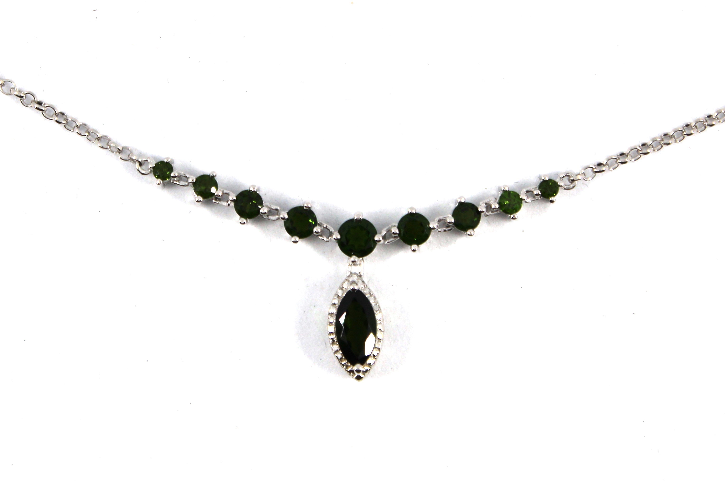 STERLING SILVER TOURMALINE NECKLACE 3c2a9a
