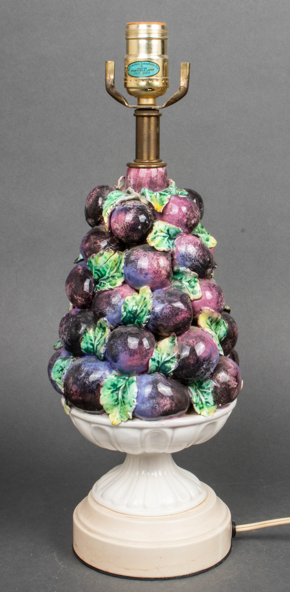 ITALIAN CERAMIC PLUM TOPIARY TABLE