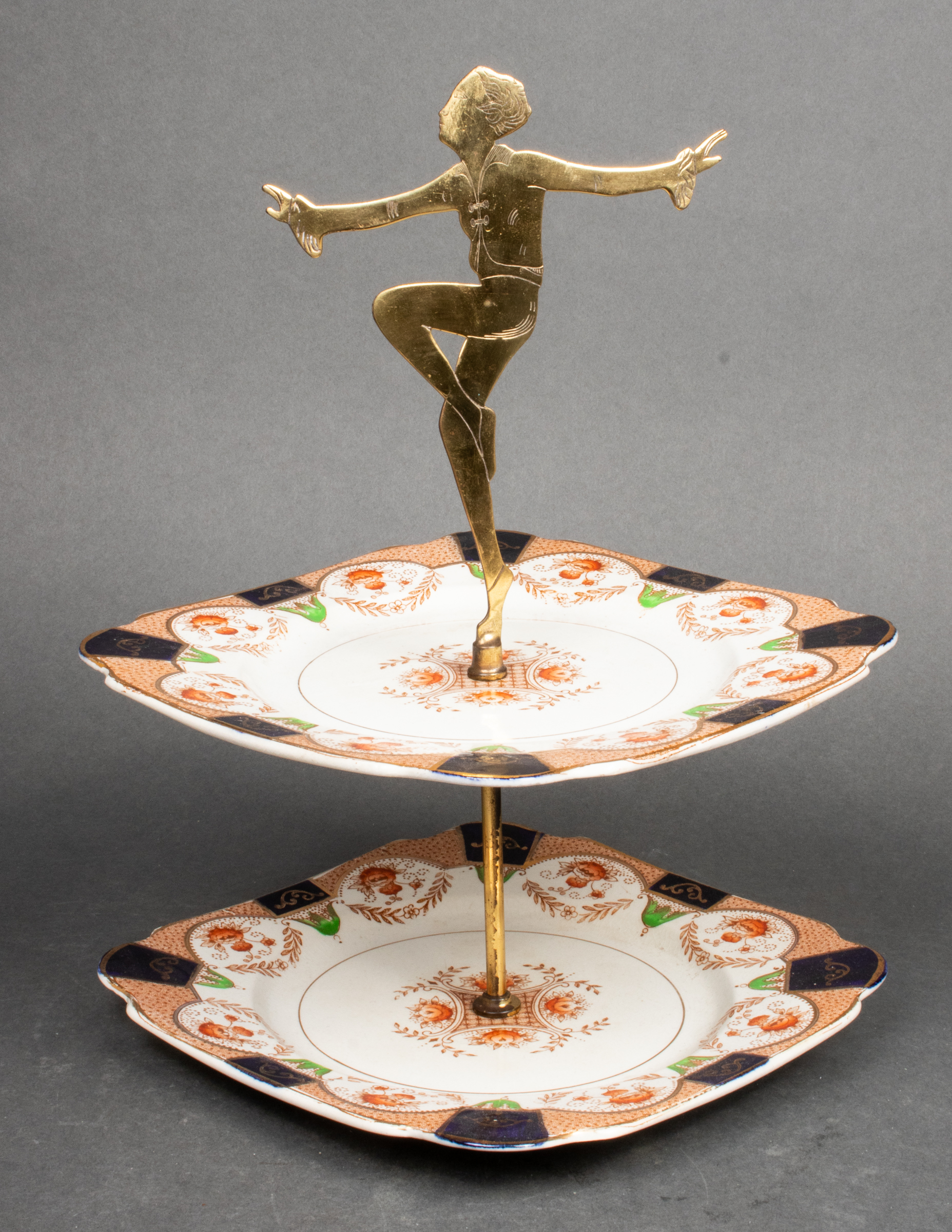 BURGESS BROS. TWO-TIER CAKE STAND