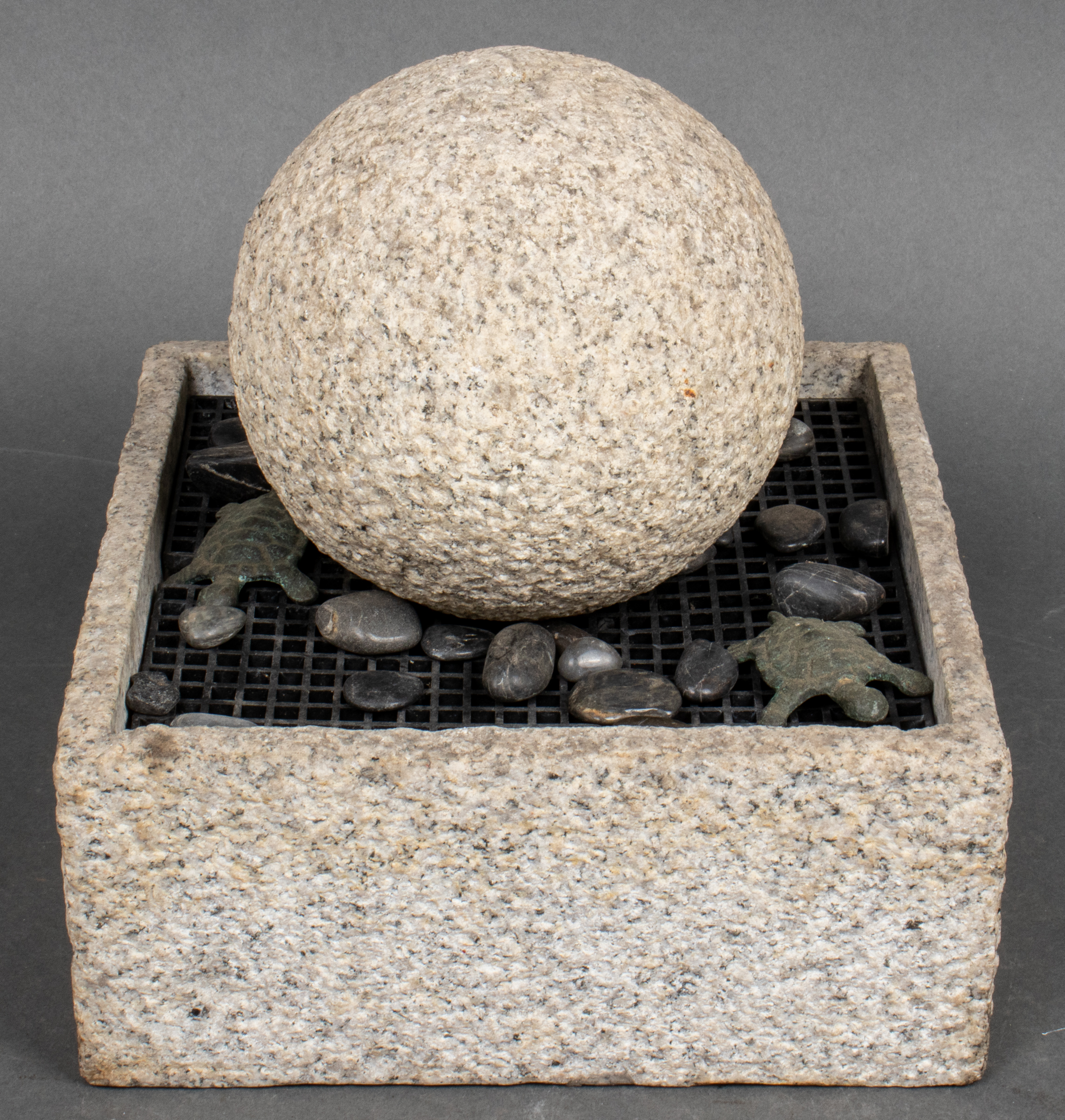 MODERN STONE SPHERICAL FOUNTAIN