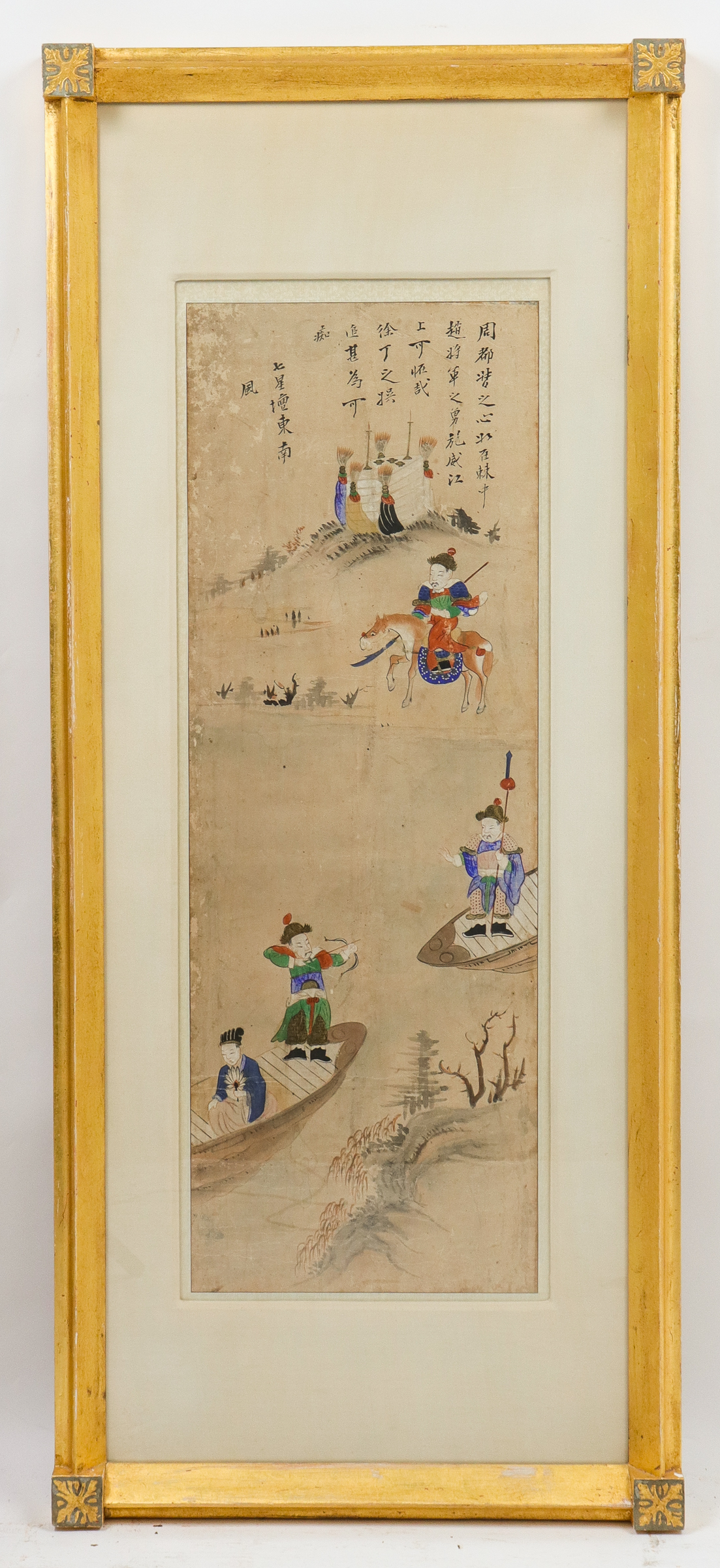 19TH C CHINESE INK COLOR SCROLL 3c2bcf