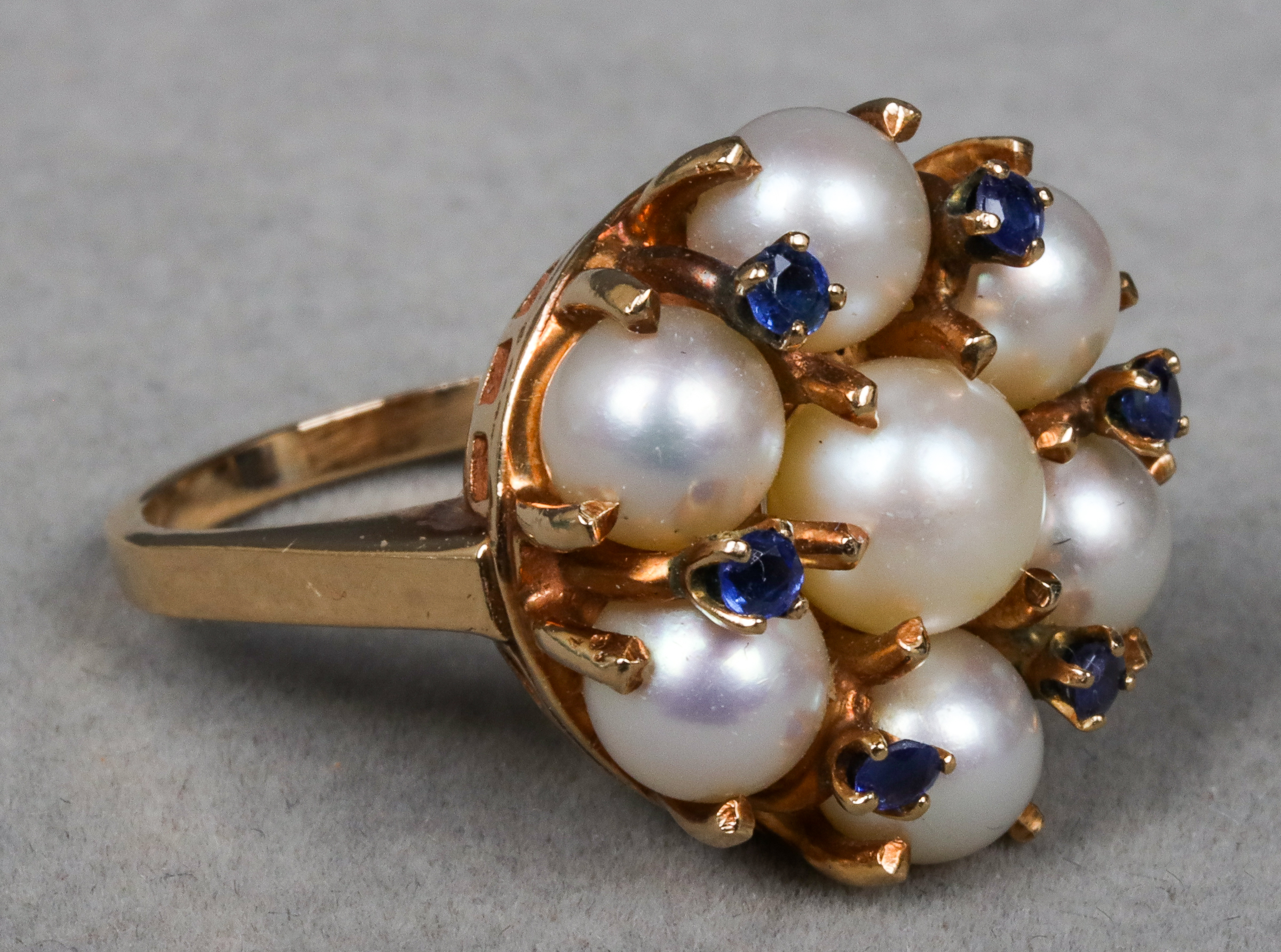 VINTAGE 14K YELLOW GOLD PEARL &