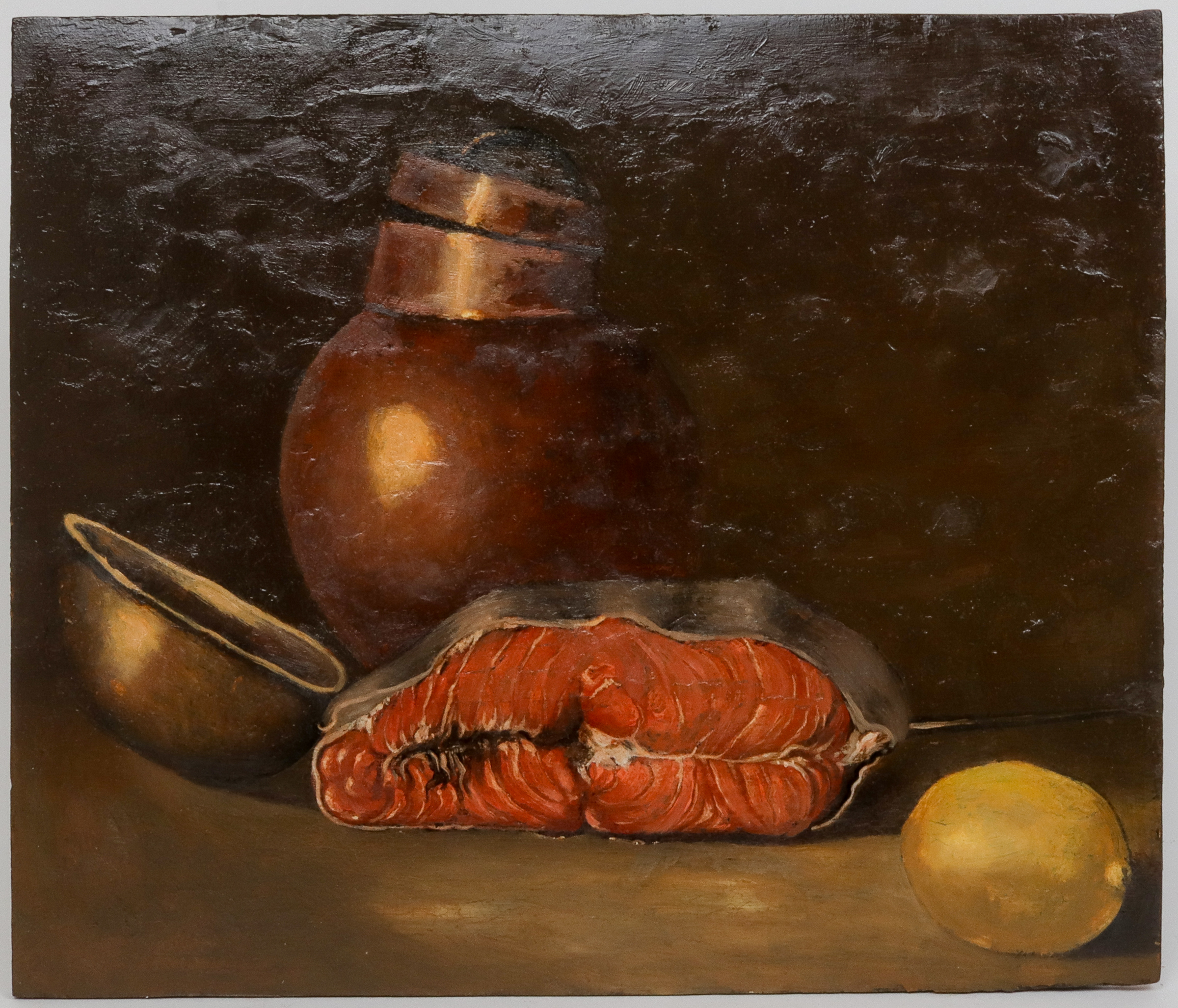 ANTIQUE STILL LIFE WITH FISH  3c2c3a