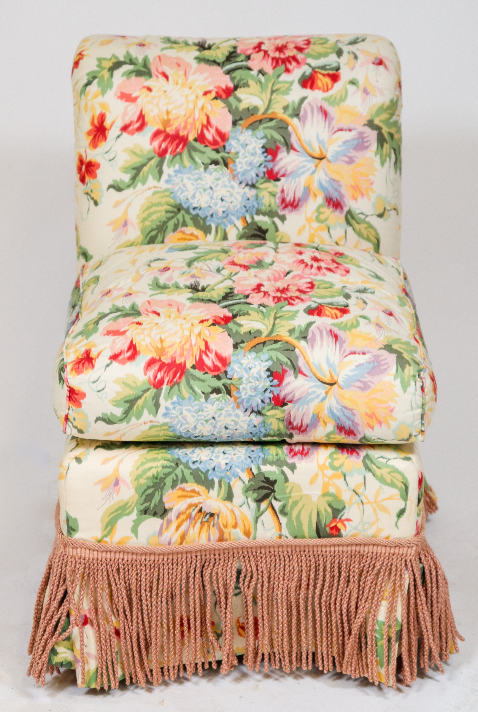 FLORAL UPHOLSTERED SLIPPER CHAIR 3c2c74