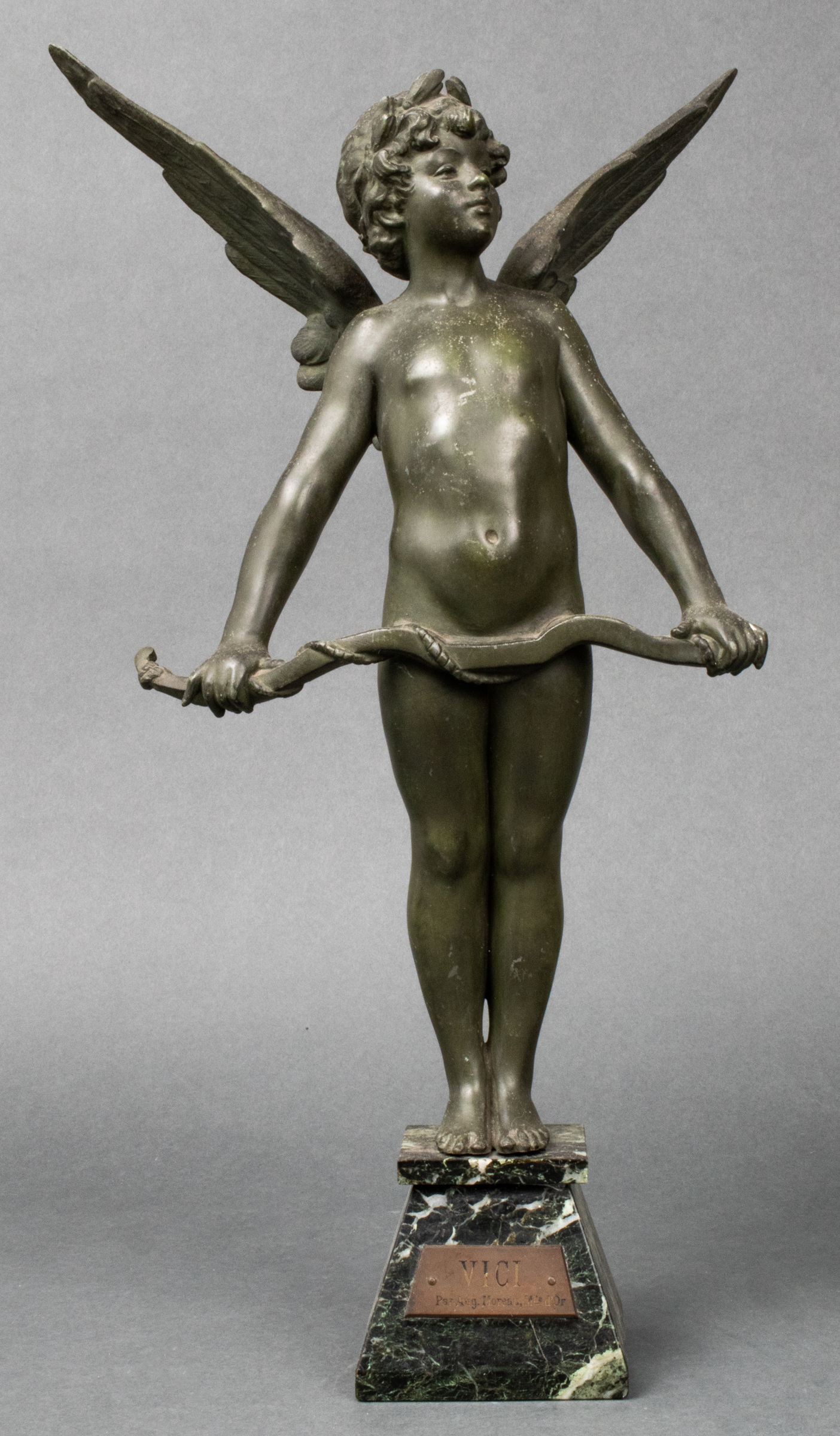 AFTER AUGUSTE MOREAU VICI CUPID SCULPTURE