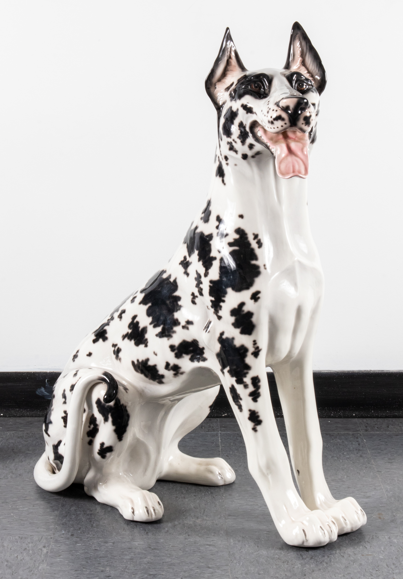 LARGE CERAMIC GREAT DANE DOG SCULPTURE 3c2cf7