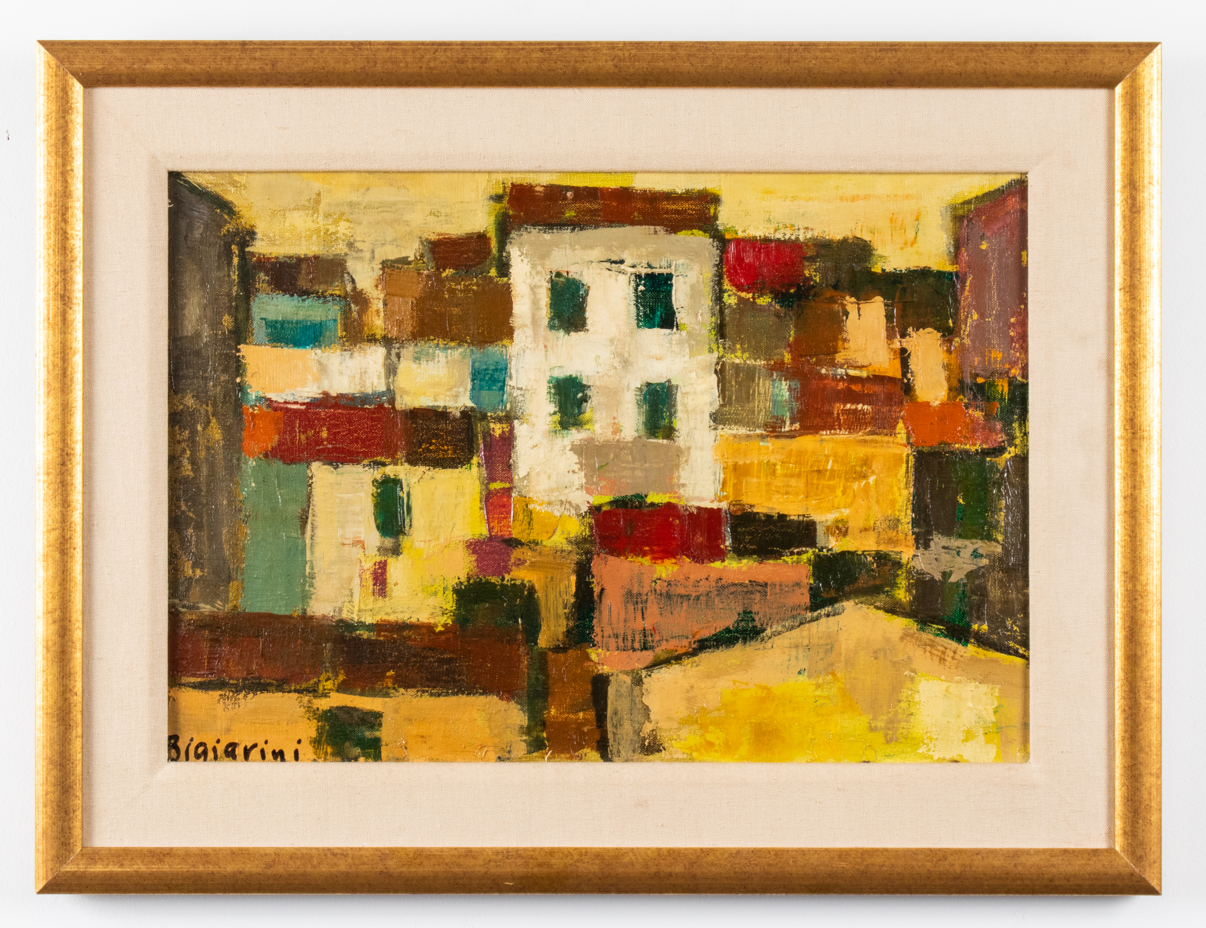 GINO BIGARINI "VILLAGE" OIL ON