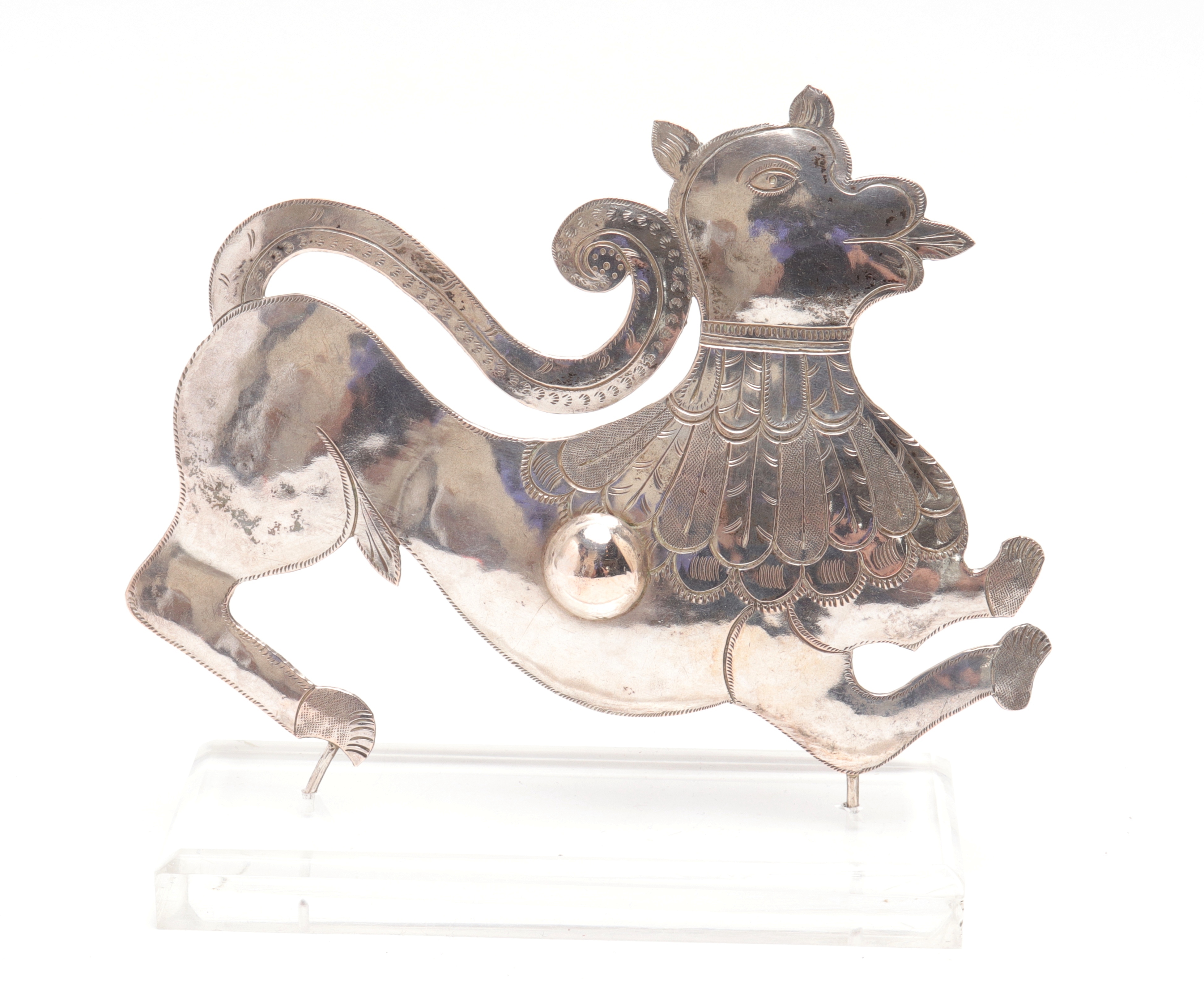 NEAR EASTERN SILVER LION FIGURAL