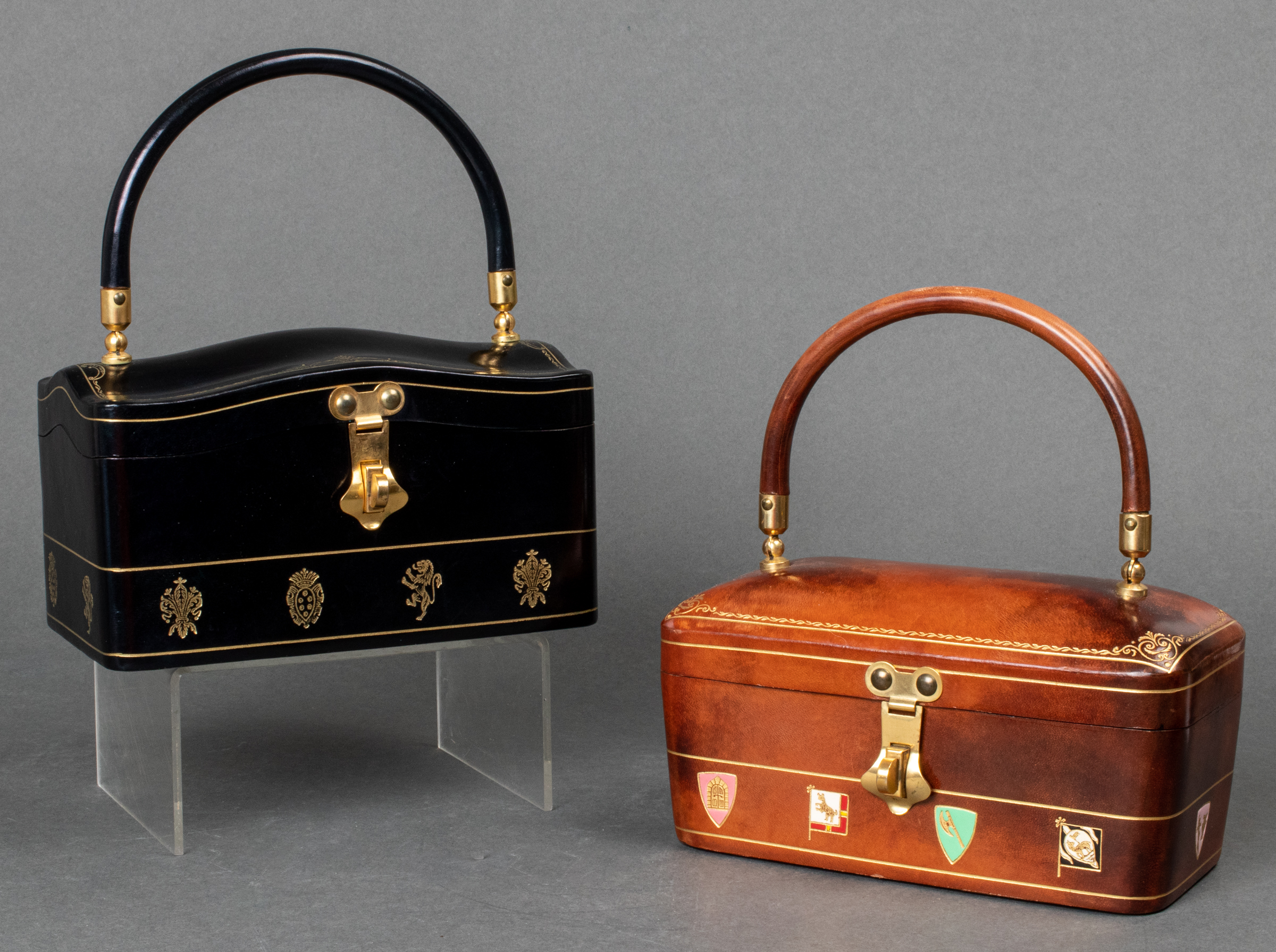 ITALIAN EMBOSSED LEATHER BOXES