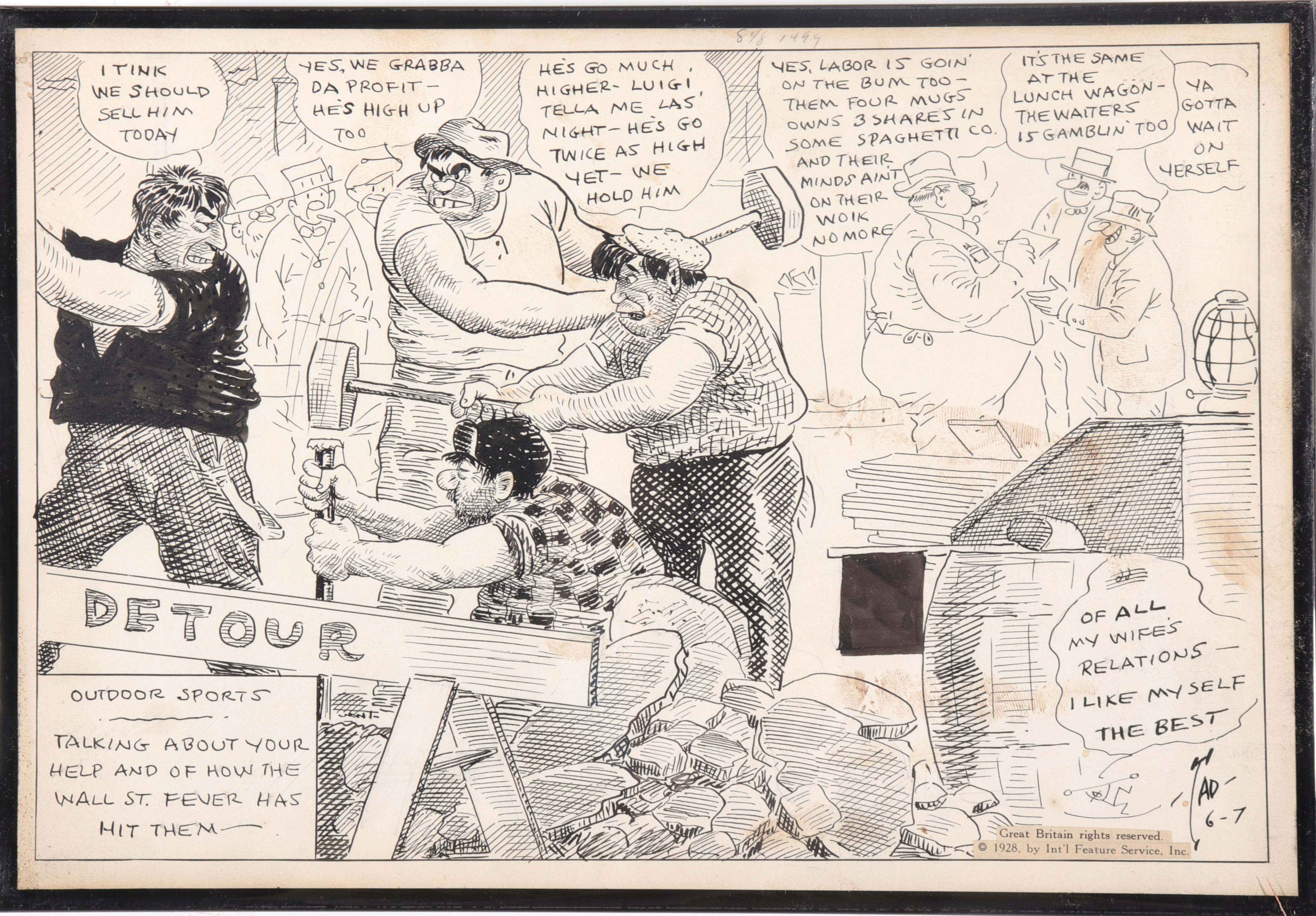 TAD DORGAN "OUTDOOR SPORTS" COMIC