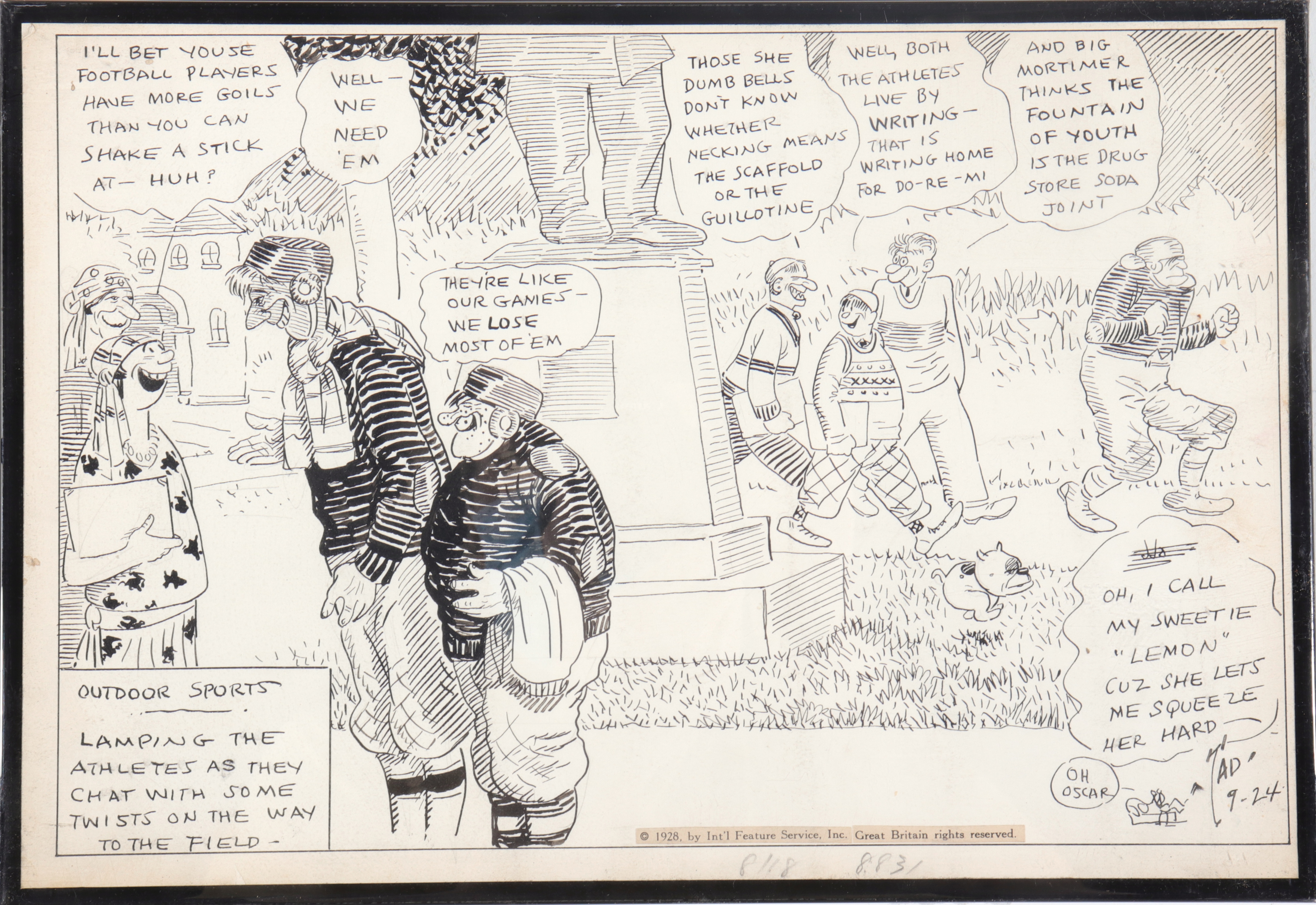 TAD DORGAN "OUTDOOR SPORTS" COMIC