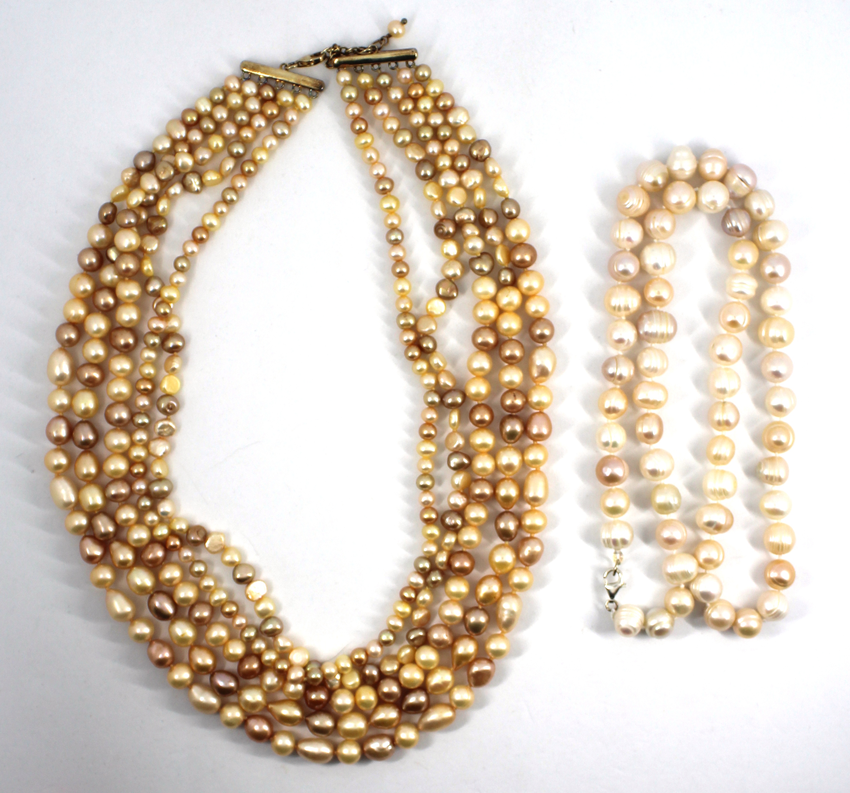 CULTURED FRESHWATER PEARL NECKLACES,