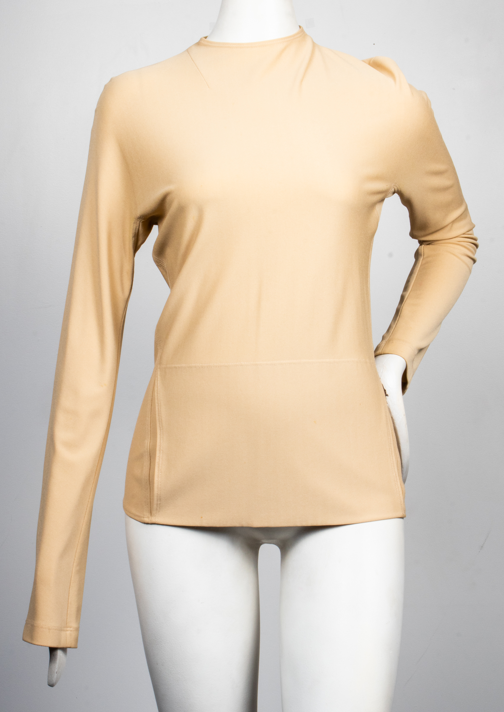 DONNA KARAN FITTED NUDE TOP Donna 3c2e35