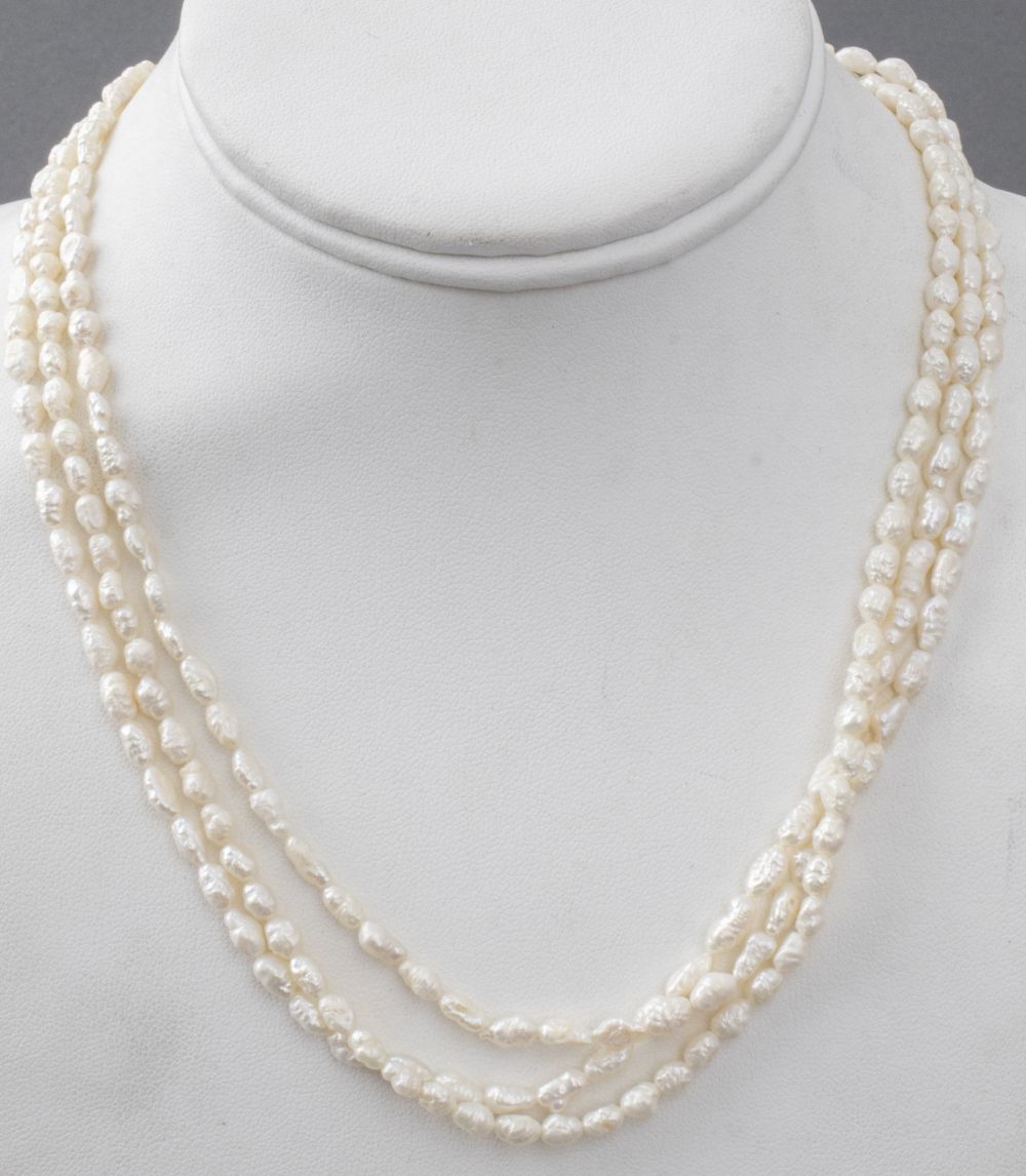 STRANDS OF FRESH WATER PEARL BEADS