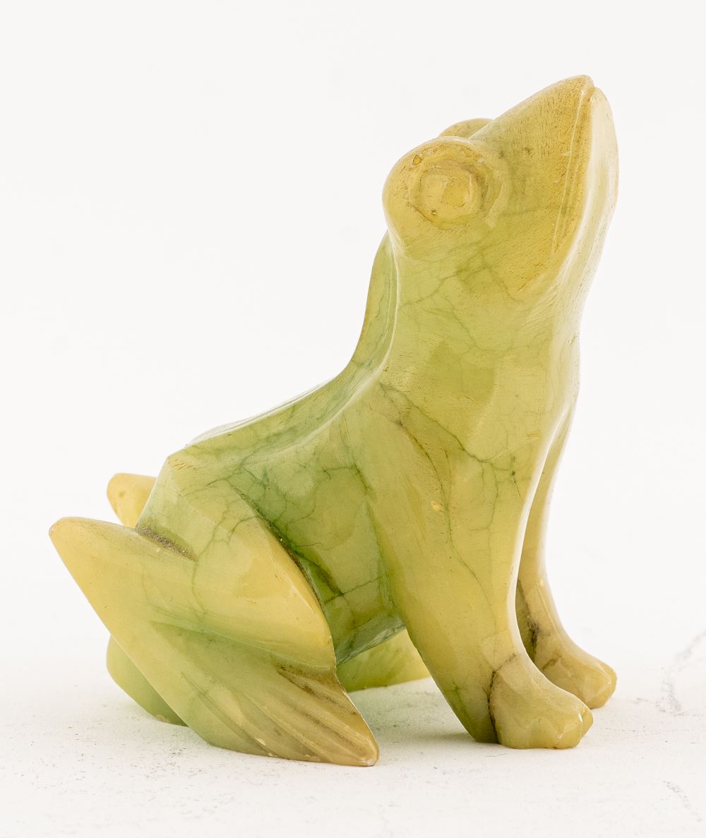 STONE FROG FIGURINE Stone frog