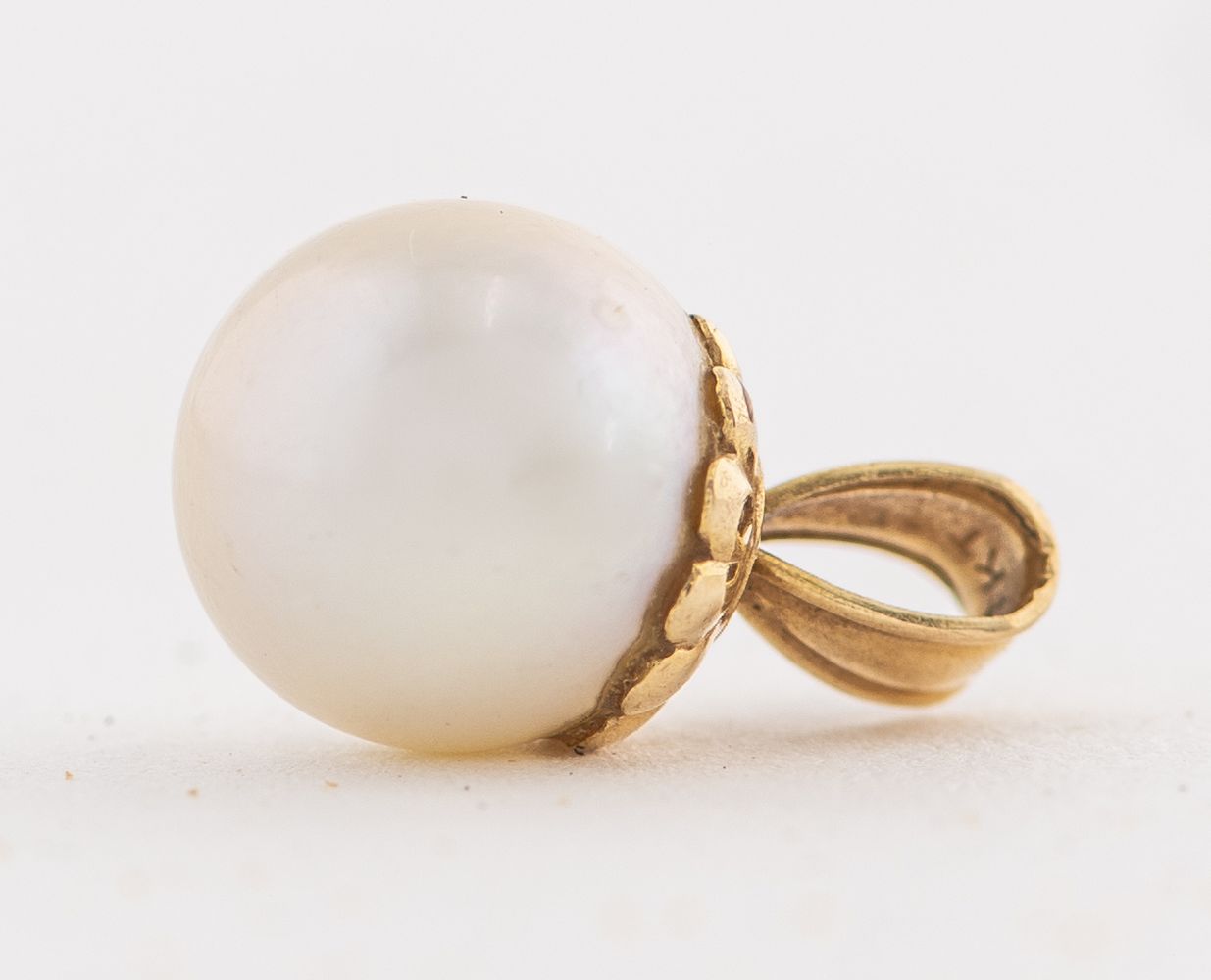 14K YELLOW GOLD 9MM CULTURED PEARL 3c5622