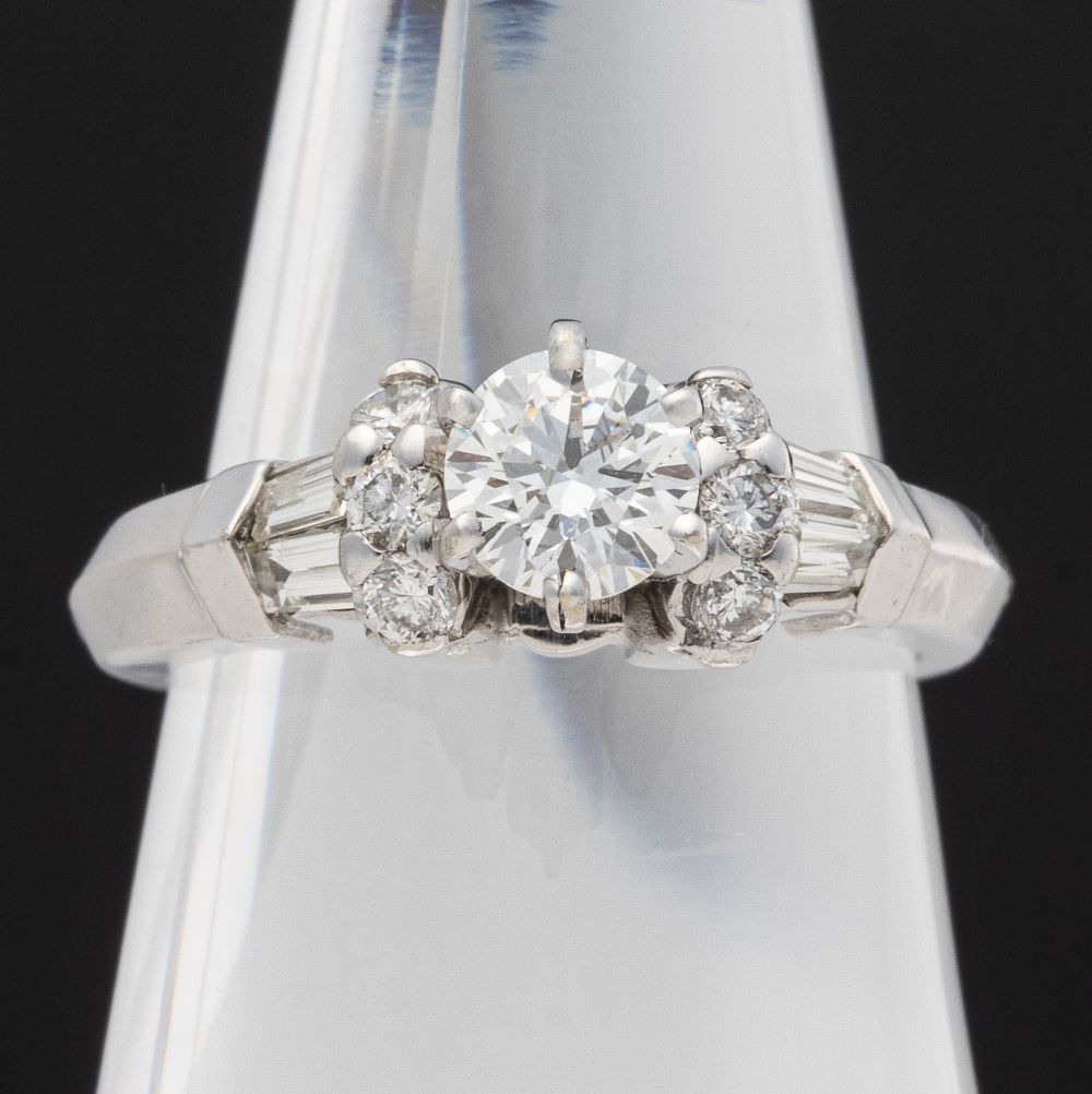 14K WHITE GOLD ROUND DIAMOND SOLITAIRE 3c56ca